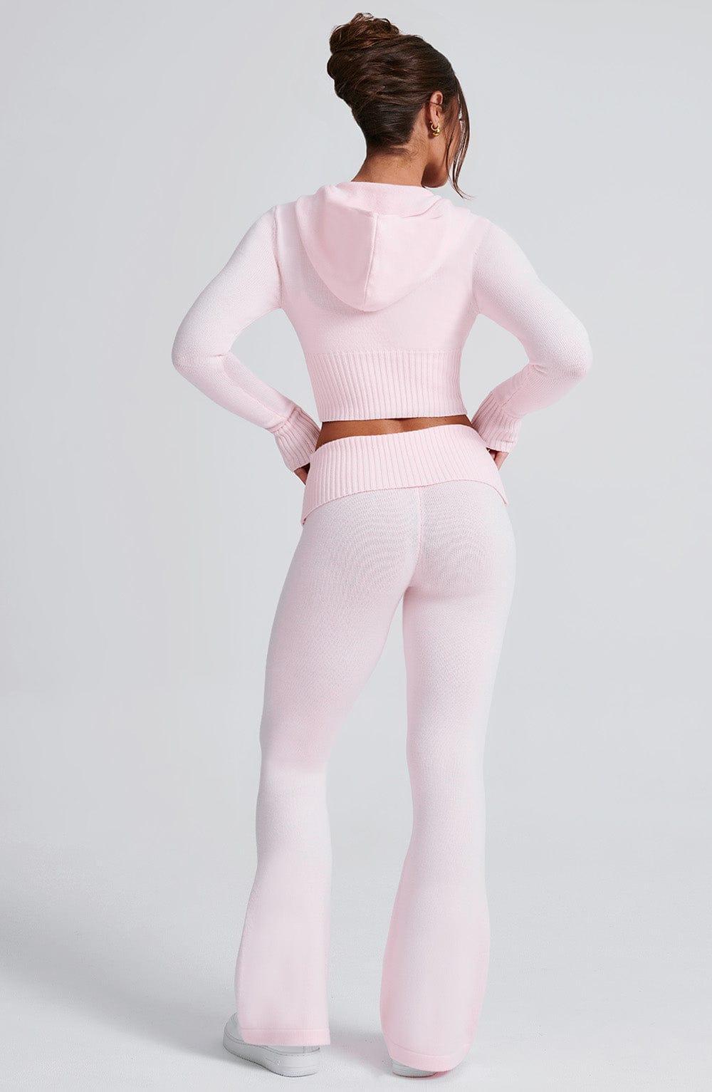Portia Knit Hoodie - Pink Product Image