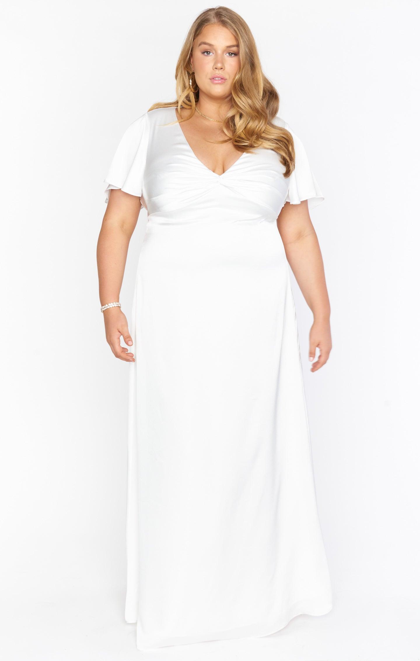 Rome Twist Gown ~ Ivory Luxe Satin Product Image