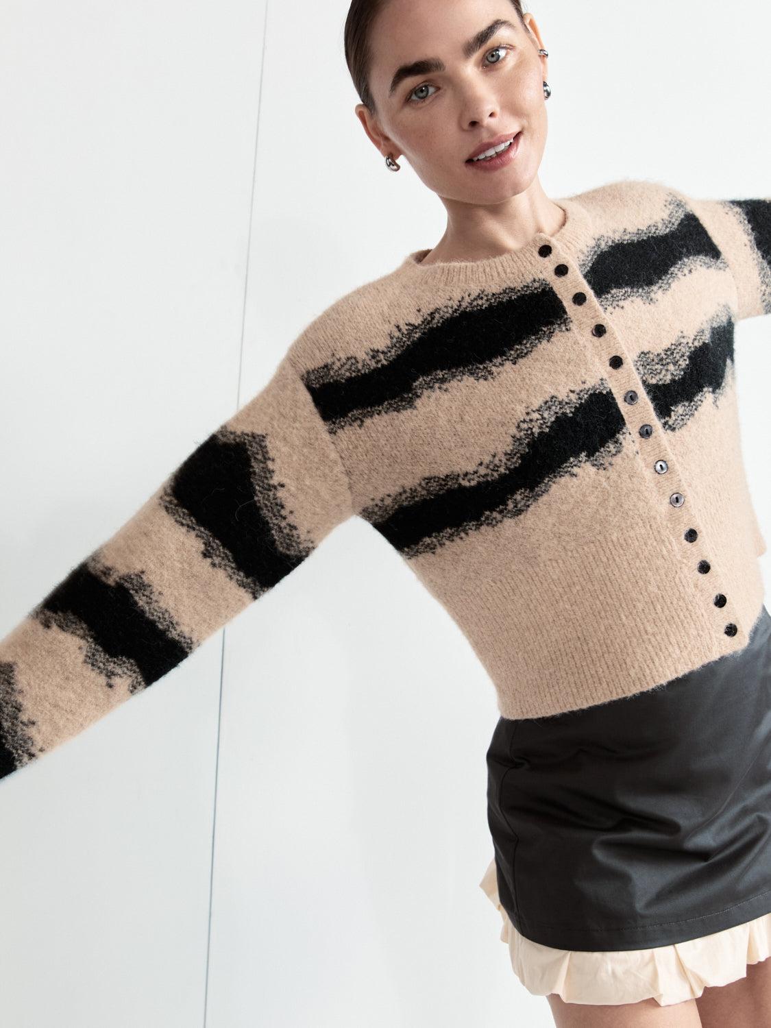 Minnie Knit Cardigan Latte Product Image