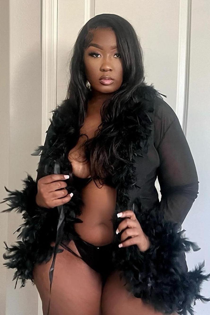 Light As A Feather Mesh Robe - Black Product Image