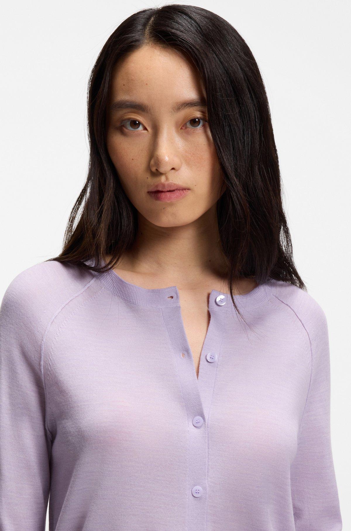 Superfine merino wool cardigan Product Image