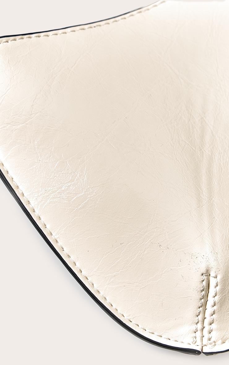 Cream Pu Baguette Shoulder Bag Product Image