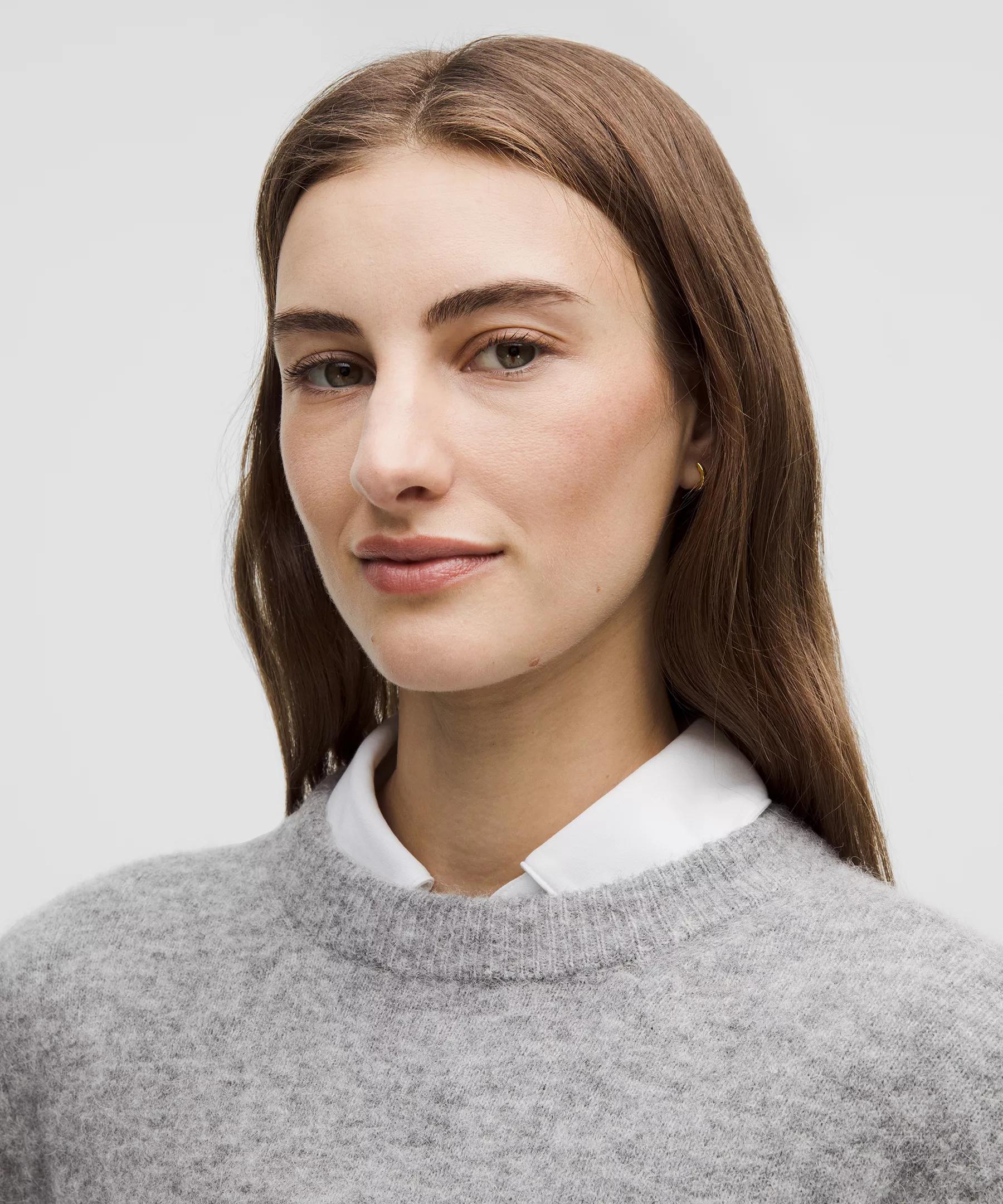 Alpaca Wool-Blend Cropped Sweater Product Image