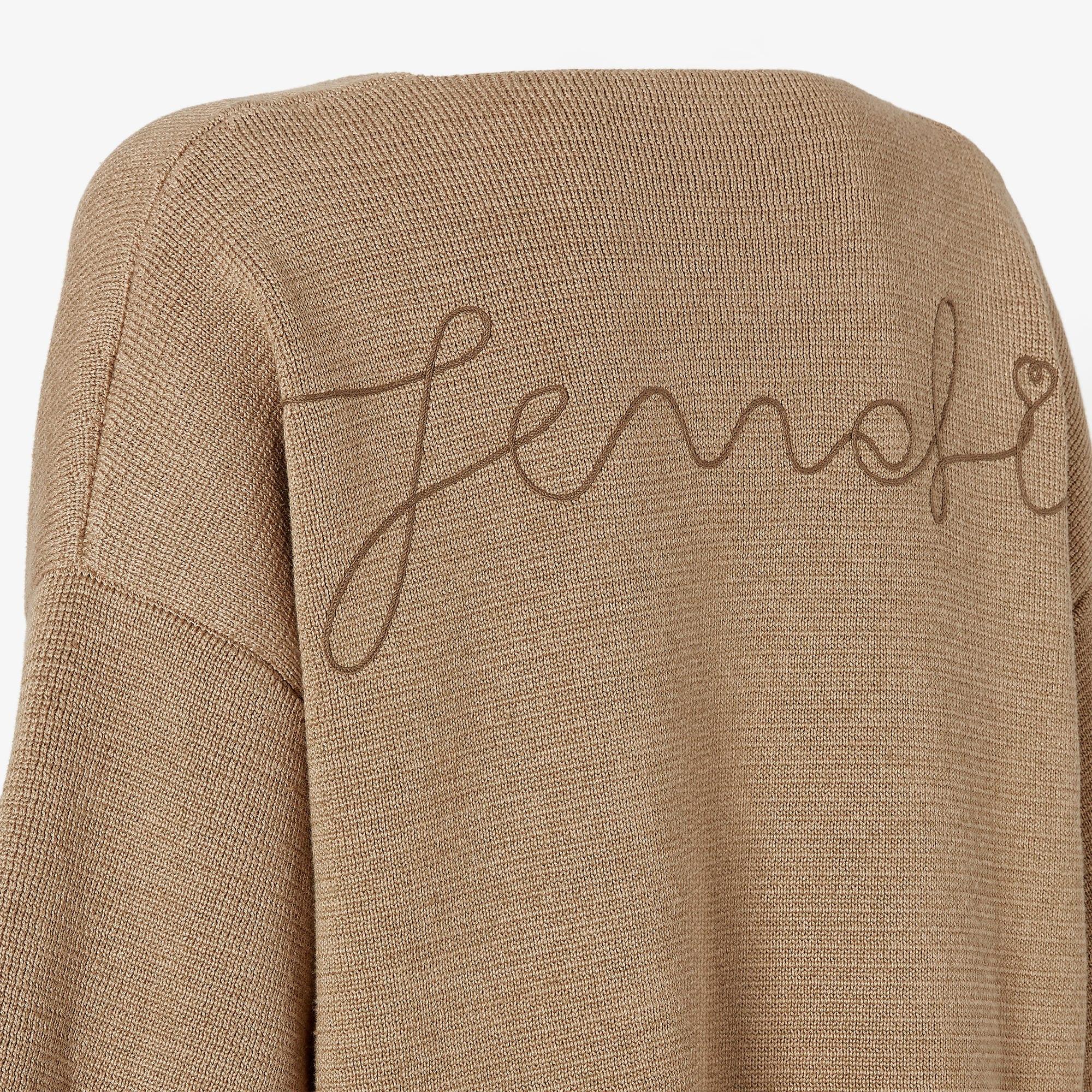 SweaterDark beige cotton and silk sweater Product Image