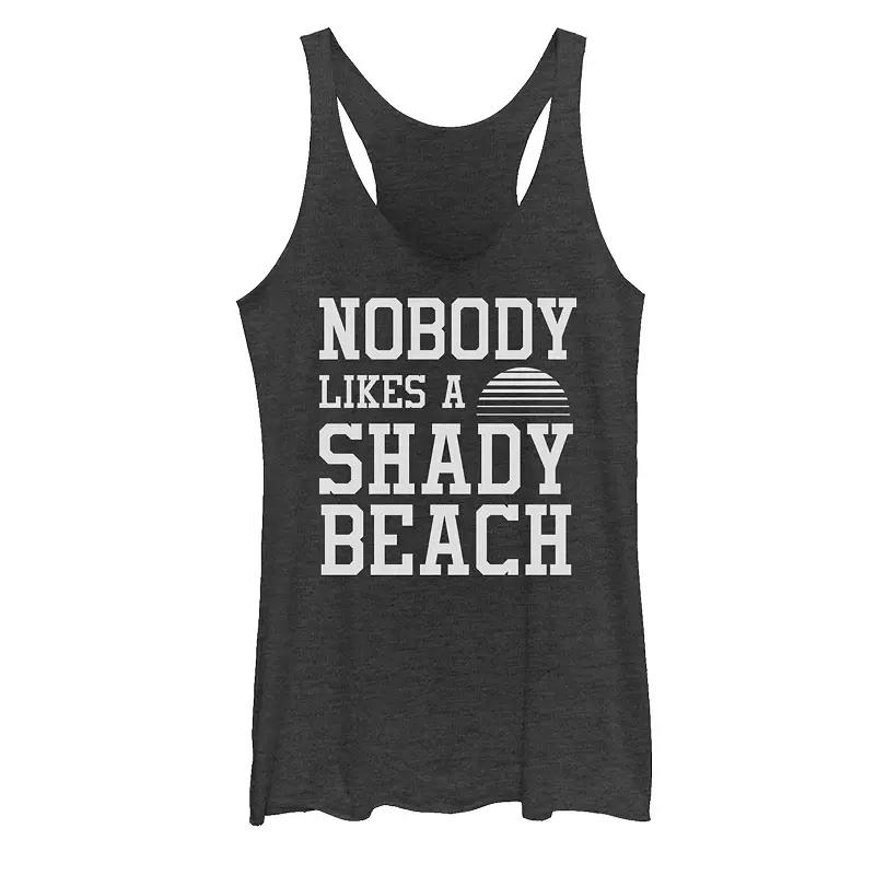 Juniors' Nobody Likes A Shady Beach Racerback Tank Top, Girl's,  Product Image