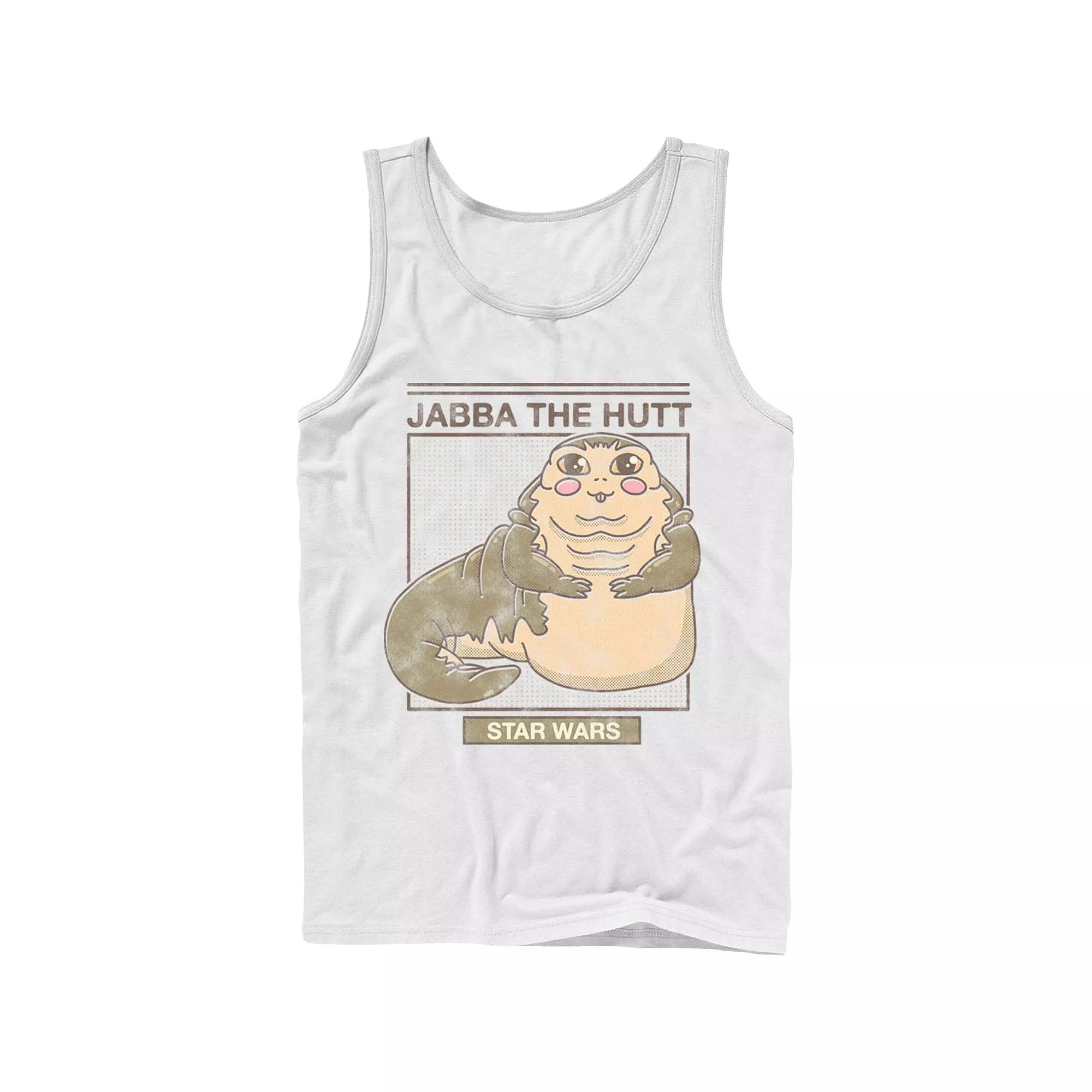 Men's Star Wars Jabba The Hutt Cartoon Cute Portrait Grid Tank Top,  Product Image