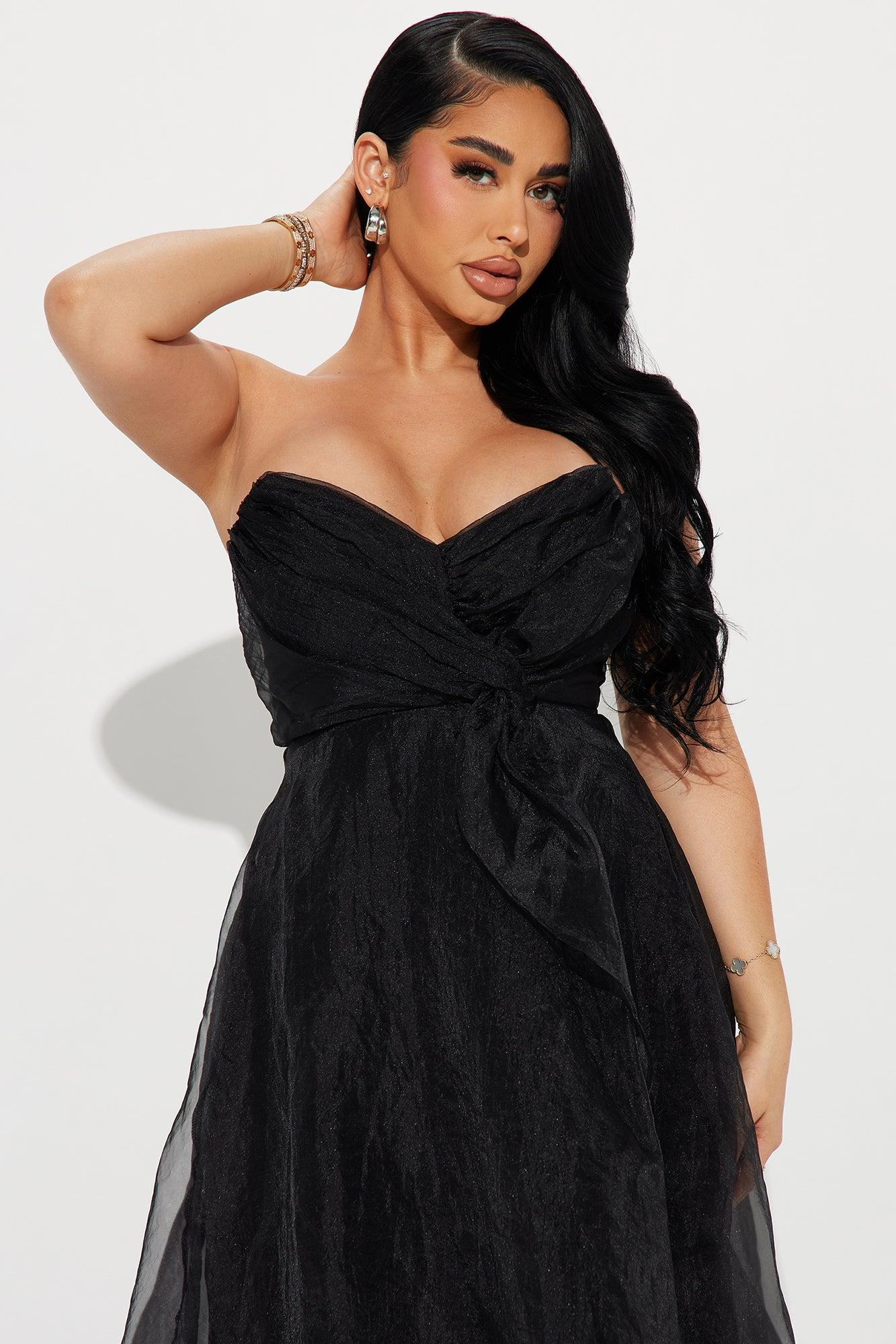 Evelyn Taffeta Gown - Black Product Image