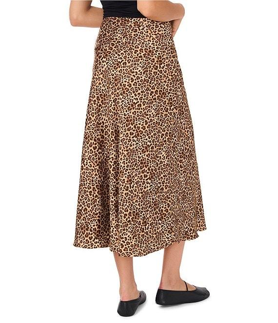 1. STATE Leopard Print Midi Skirt Product Image