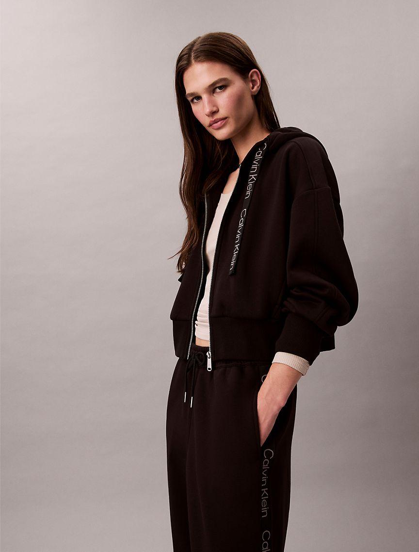 Logo Tape Zip Relaxed Hoodie  Product Image