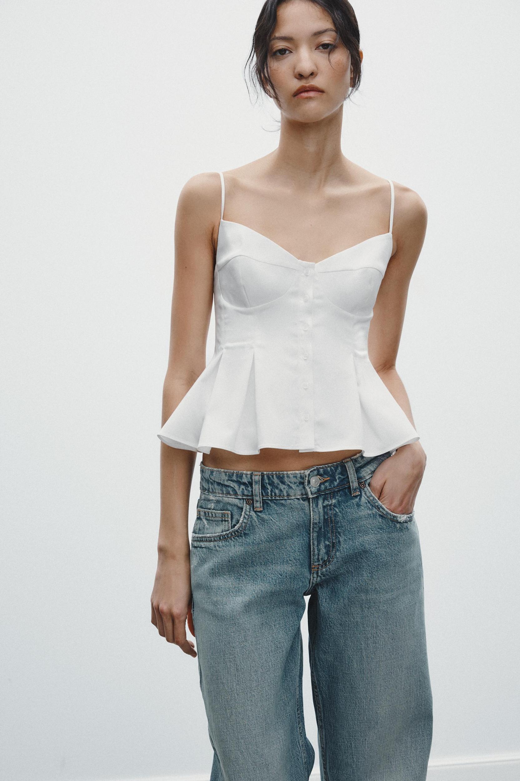 PLEATED POPLIN TOP Product Image