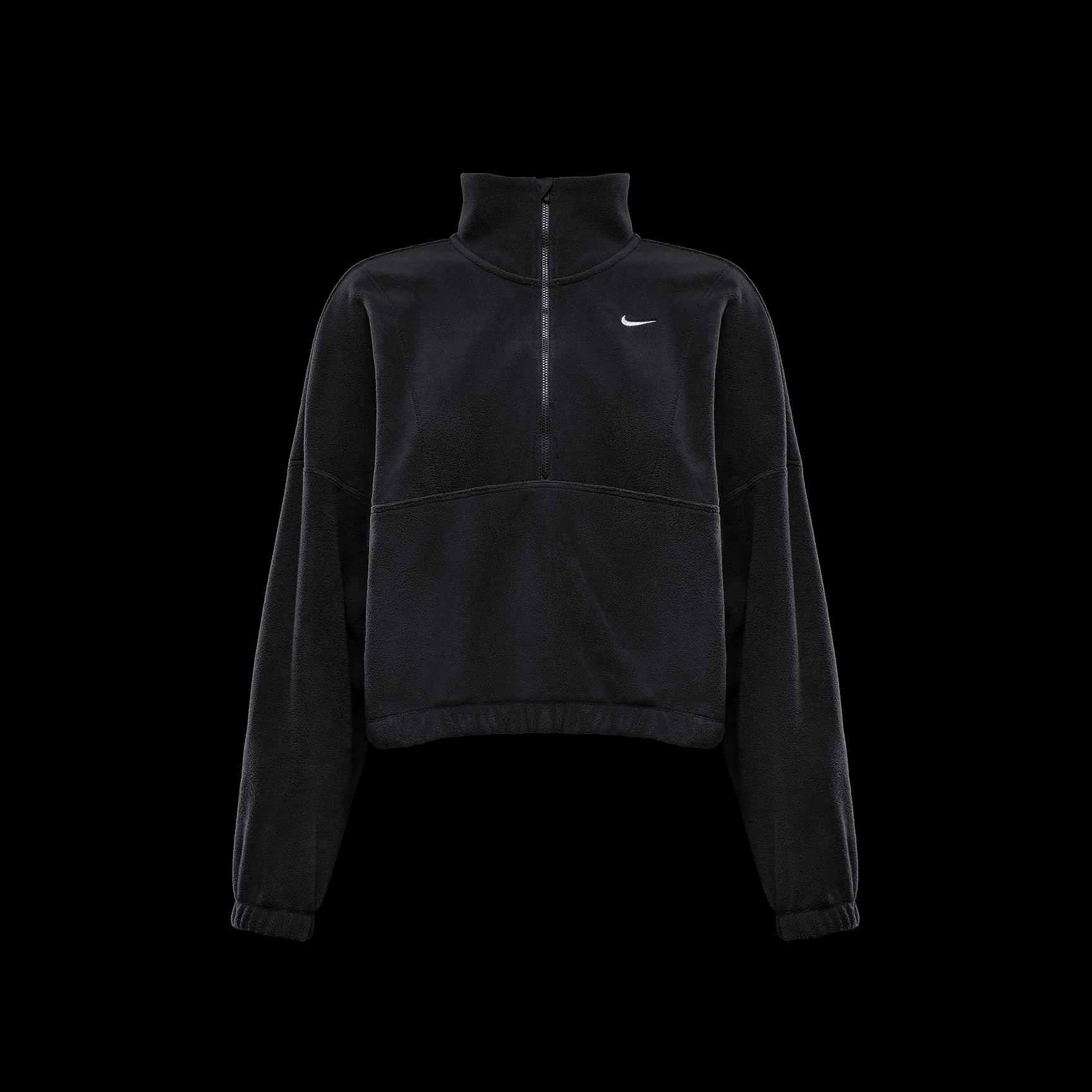 Nike Womens One Therma-FIT Oversized 1/2-Zip Fleece Top | FV7955-010 Product Image