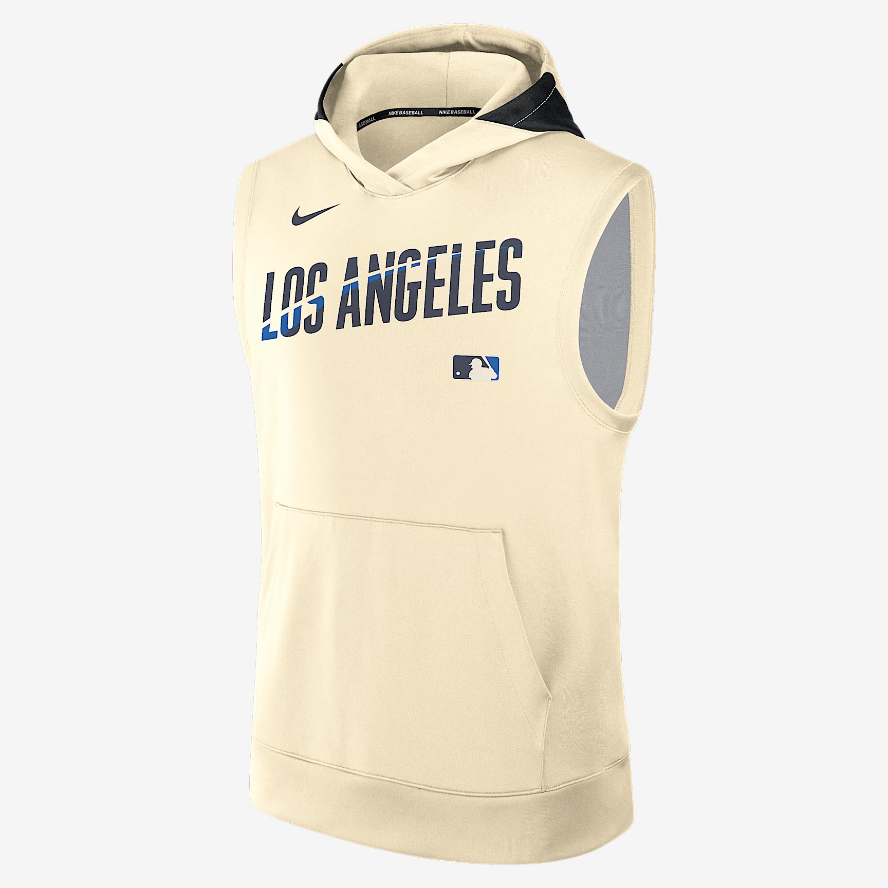 Los Angeles Dodgers Authentic Collection City Connect Men’s Nike Dri-FIT MLB Sleeveless Pullover Hoodie Product Image