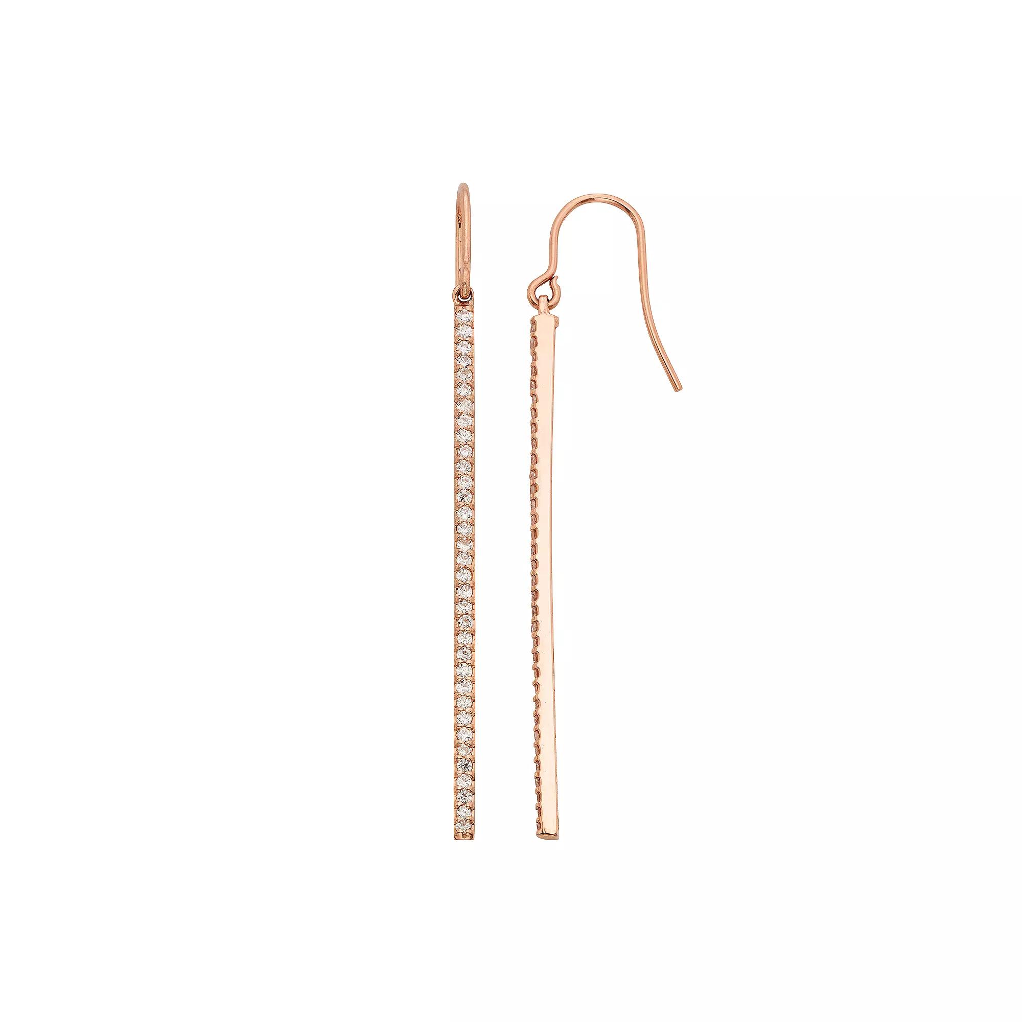 1 Carat T.W. Diamond 14k Gold Stick Drop Earrings, Women's, Yellow Product Image