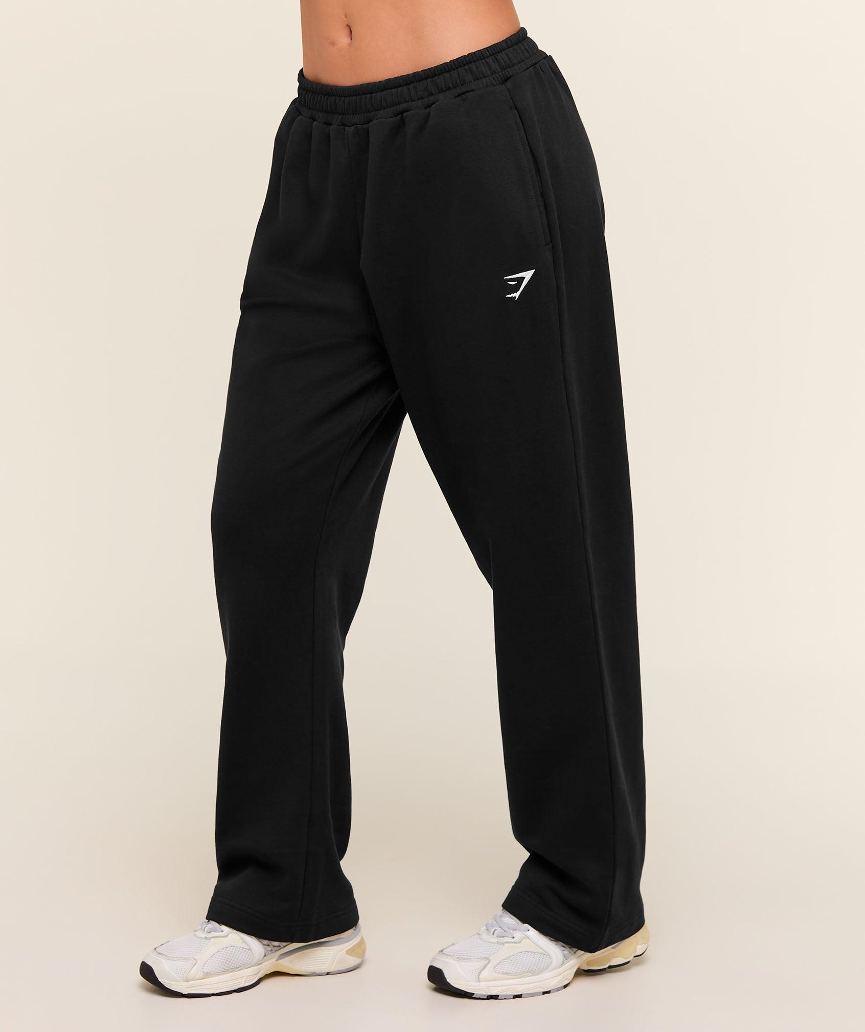 Gymshark Training Fleece Straight Leg Joggers - Black Female Product Image
