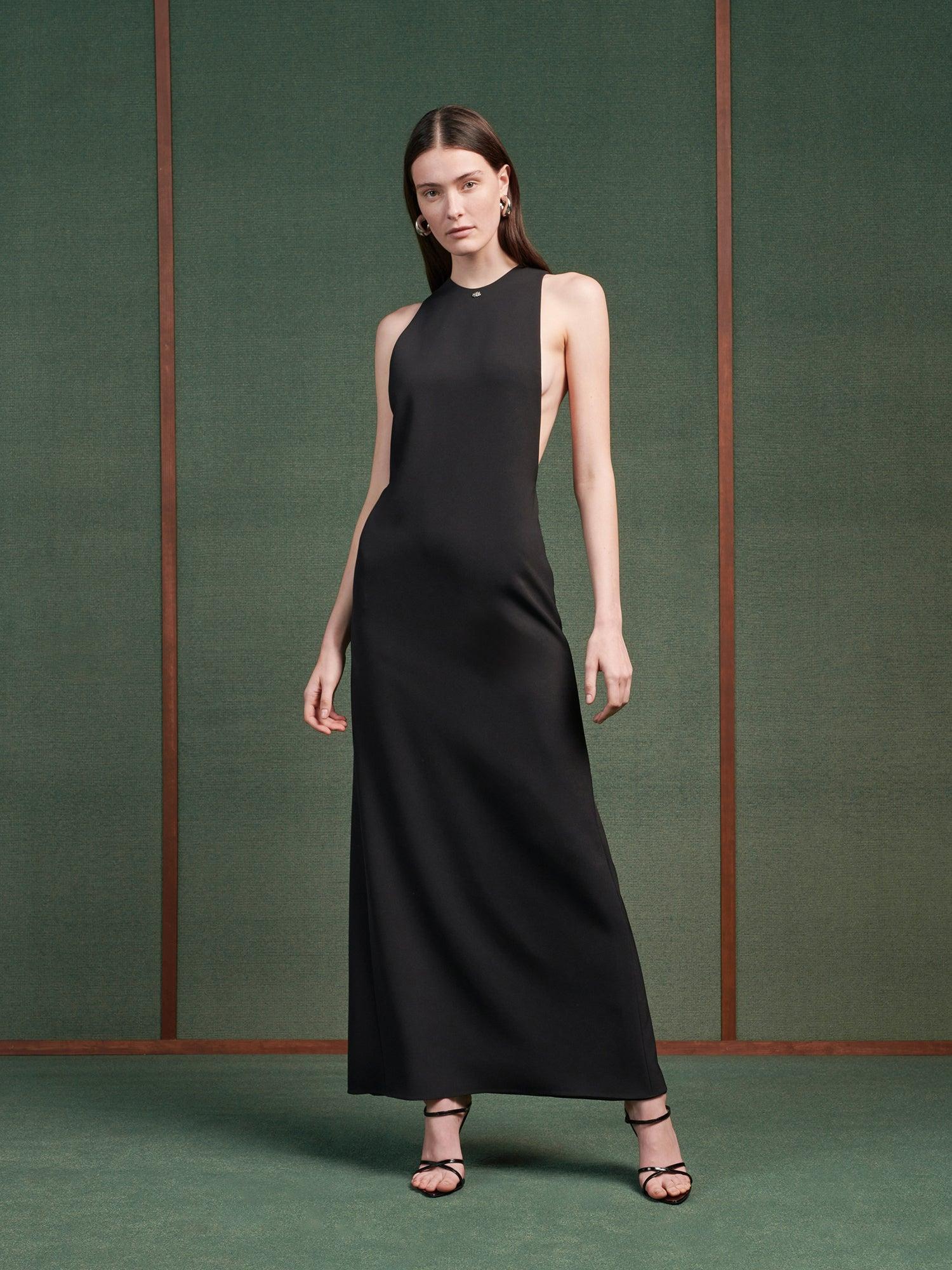WOMEN - WOMEN'S MA MOCK NECK MAXI DRESS - Black Female Product Image
