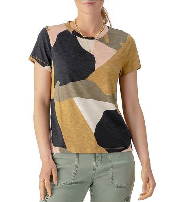Sanctuary The Perfect Abstract Print Crew Neck Short Sleeve Tee Product Image