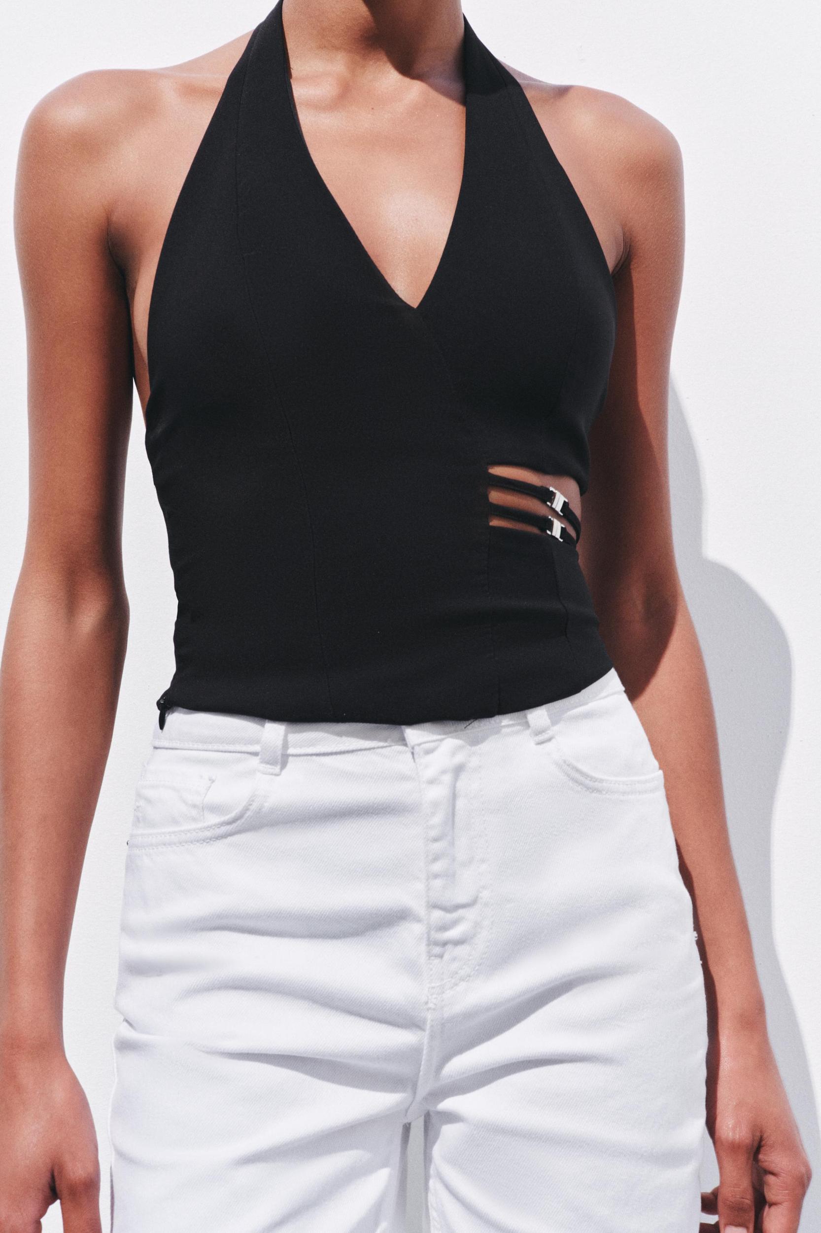 CUT OUT HALTER TOP Product Image