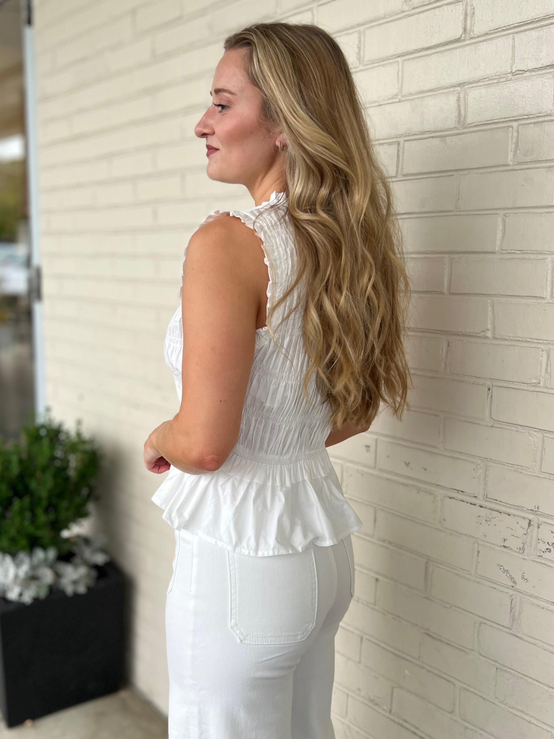 Emery Smocked Sleeveless Top Product Image