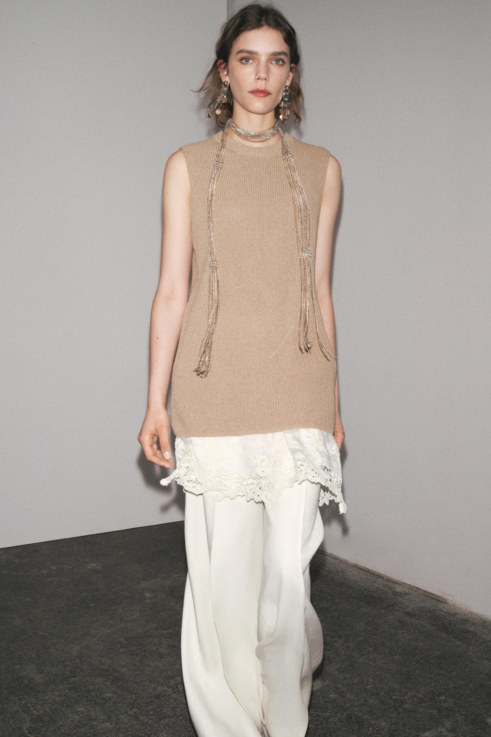 COMBINATION KNIT DRESS Product Image