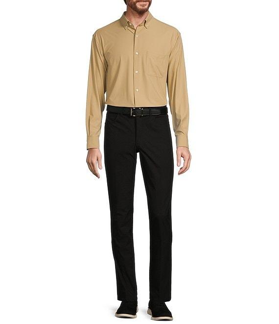 Roundtree & Yorke Performance The Traveler Long Sleeve Solid Twill Sport Shirt Product Image