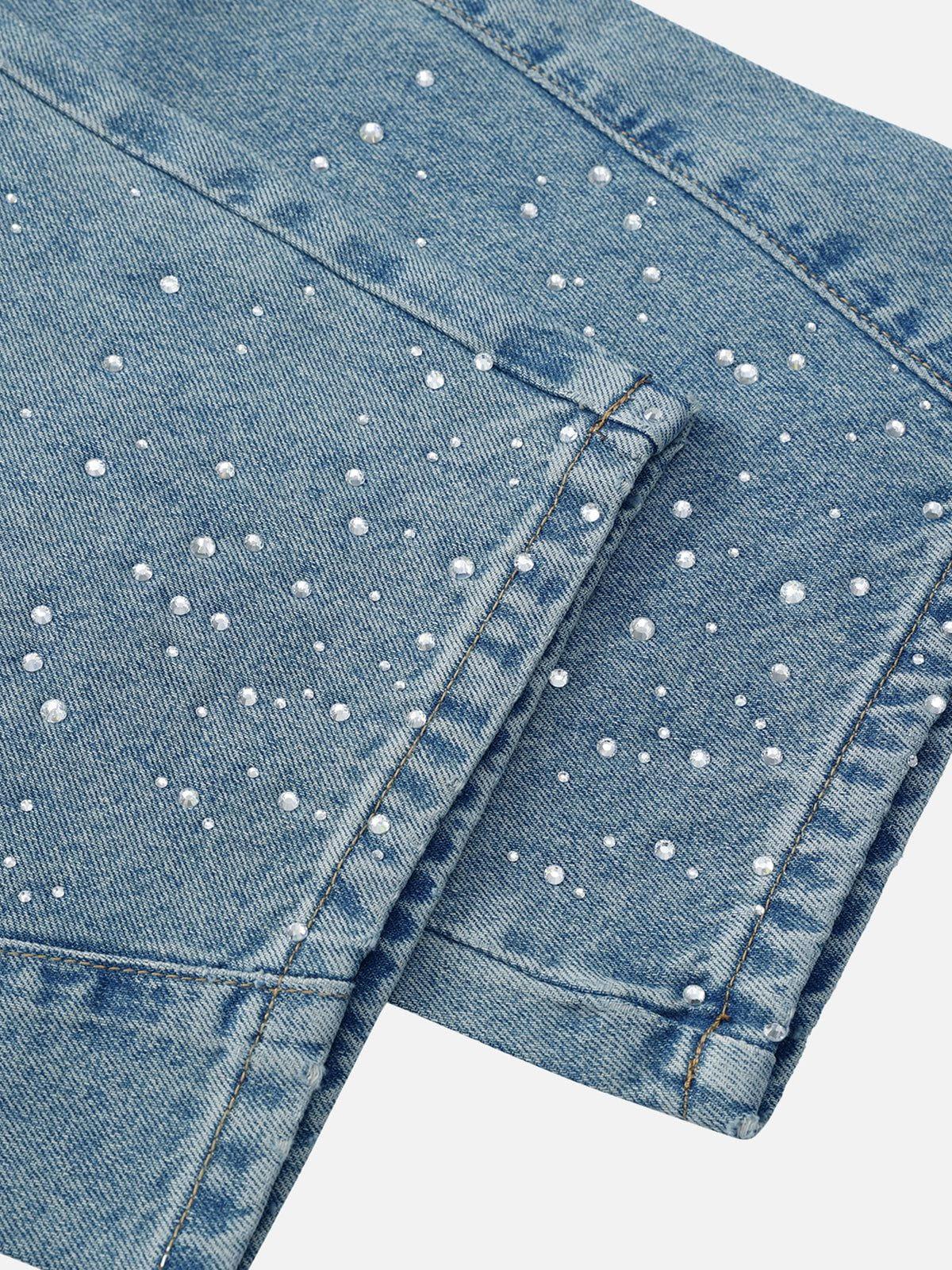 Aelfric Eden Hotfix Rhinestone Super Baggy Barrel Jeans Female Product Image