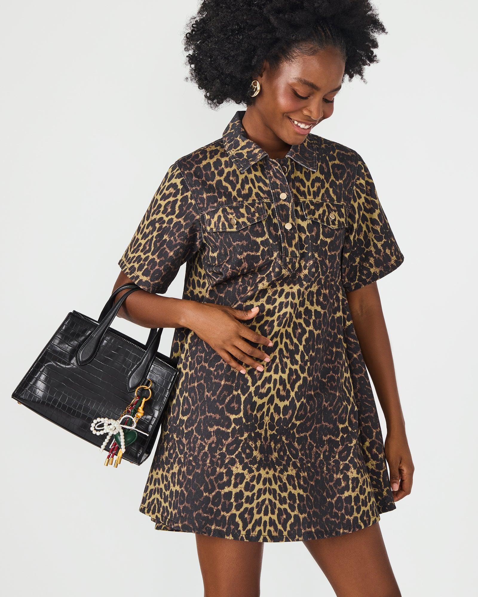 CALLEB BAG BLACK CROCODILE Female Product Image