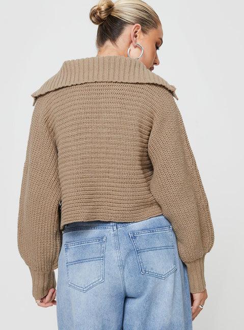 Wester Ribbed Sweater Mocha Product Image