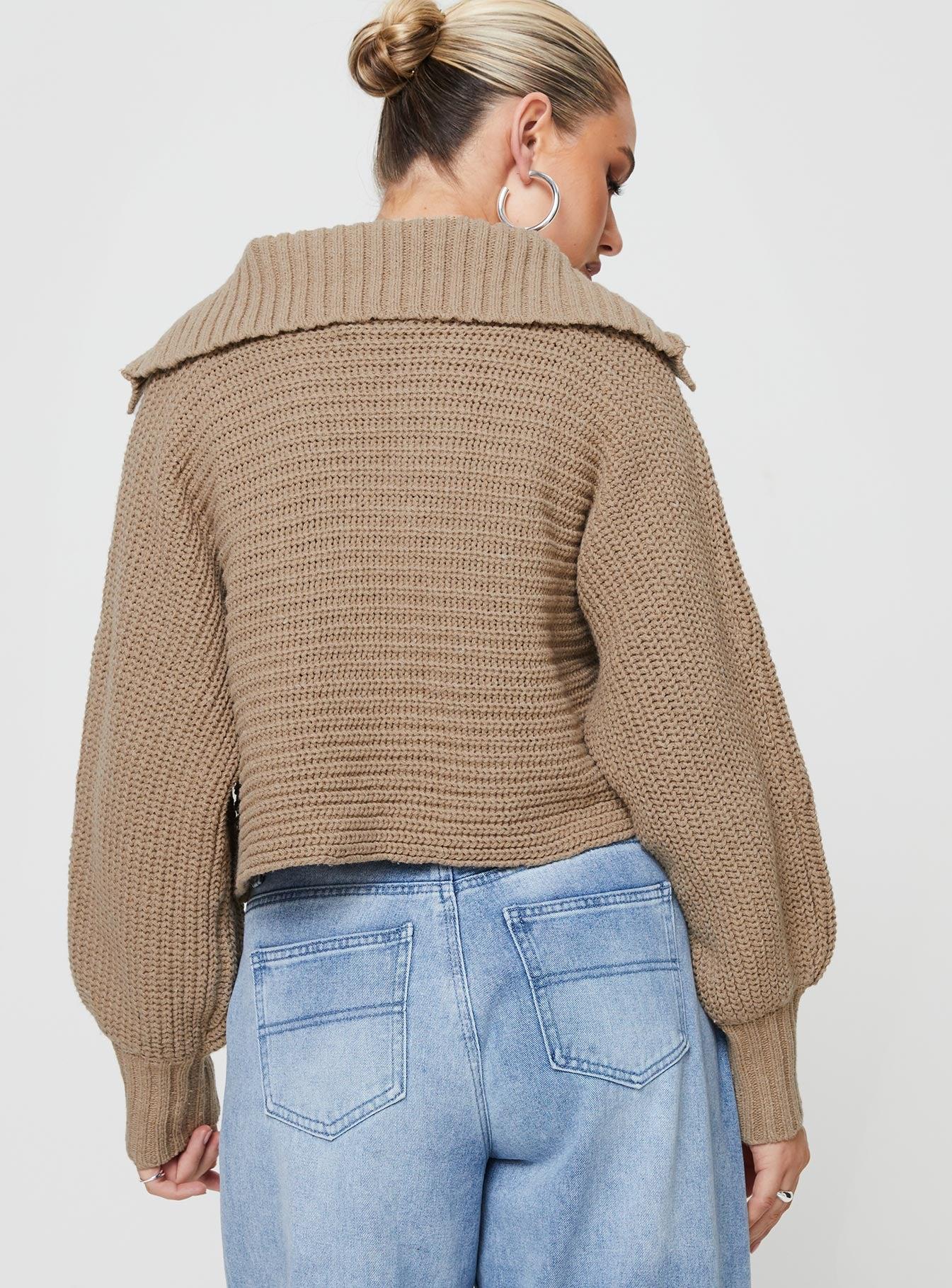 Wester Ribbed Sweater Mocha Product Image