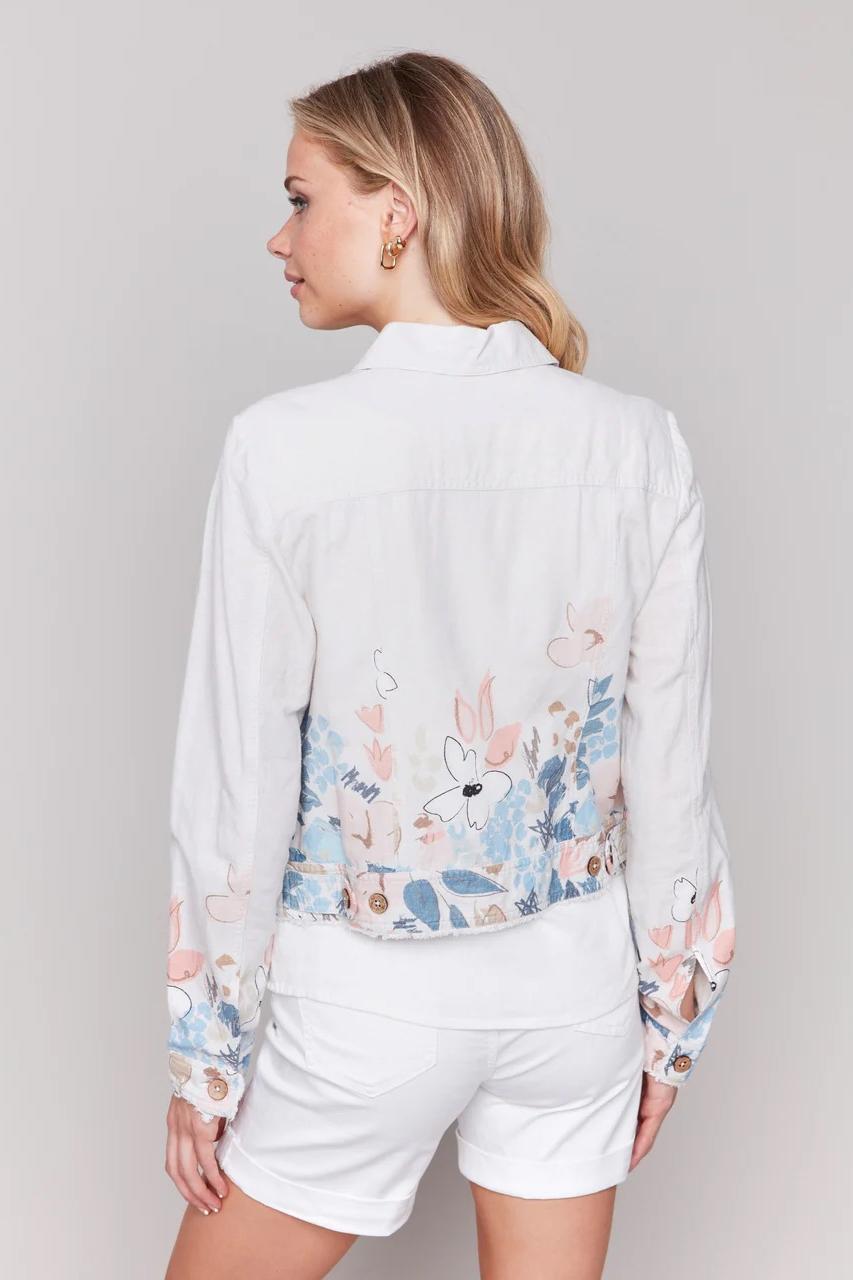 Printed Linen Blend Jacket Product Image