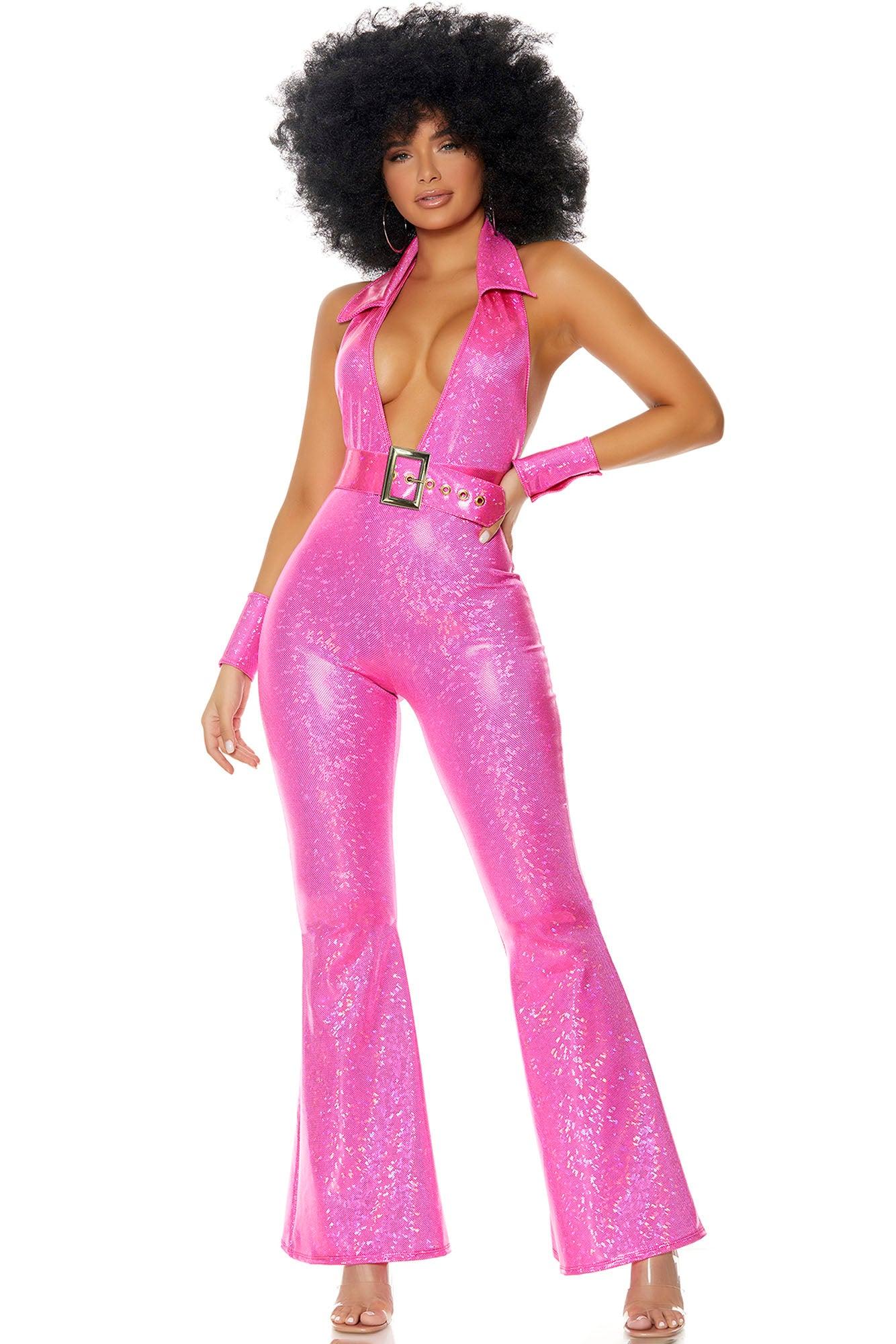 Groovy Lady 4 Piece Costume Set - Pink Product Image