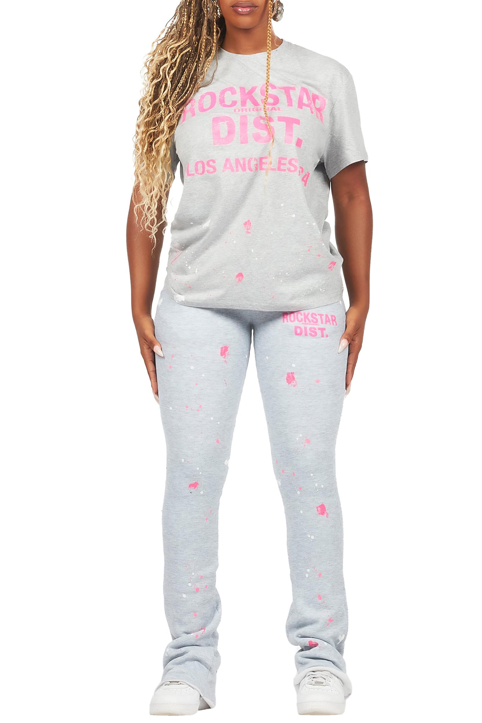 Jalynn Heather Grey T-Shirt Trackset Female Product Image