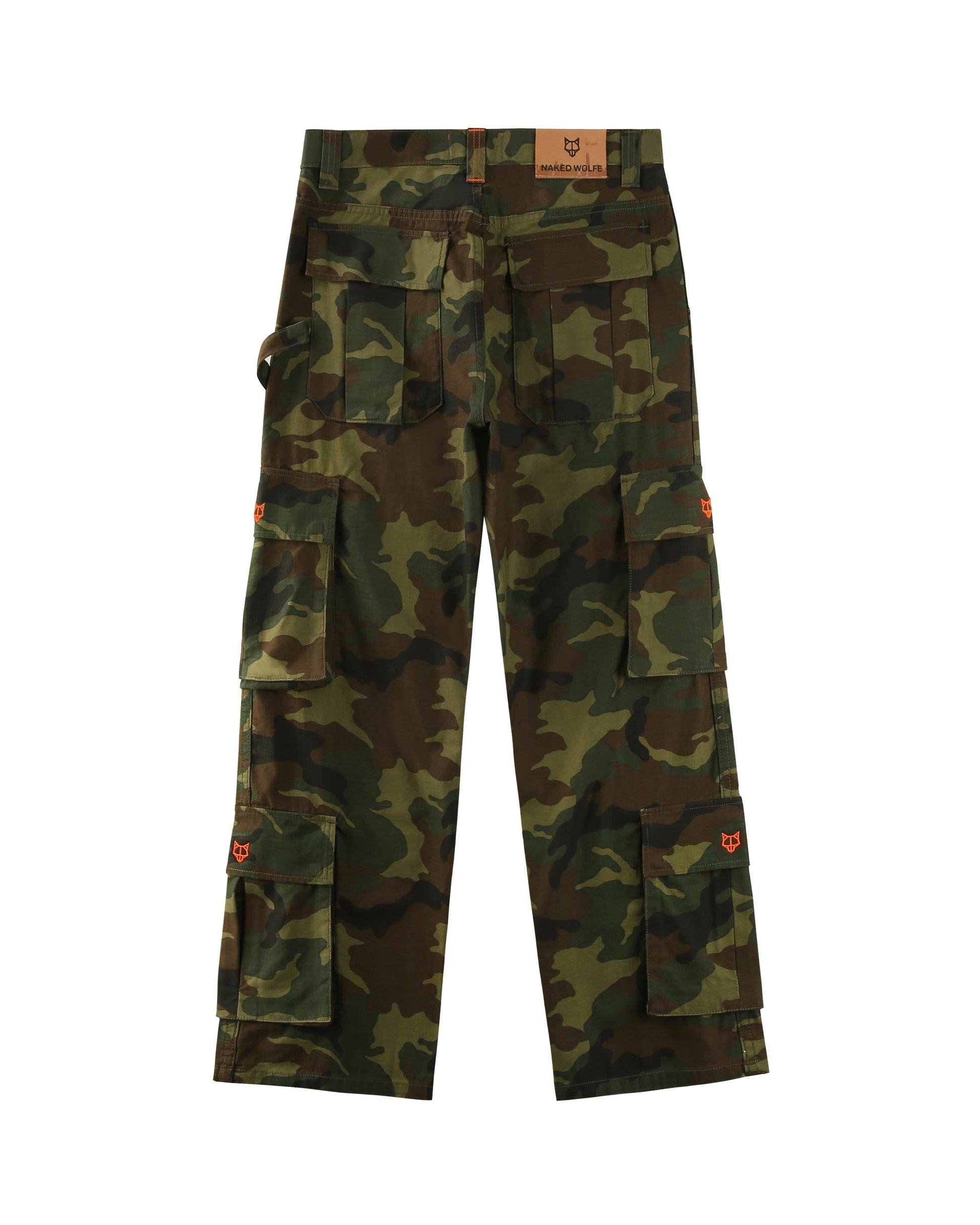 Baggy Pocket Cargo Pants Camo Product Image