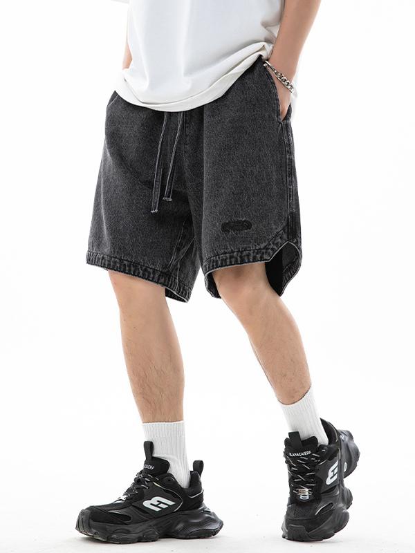 Men's Casual Loose Denim Shorts Product Image