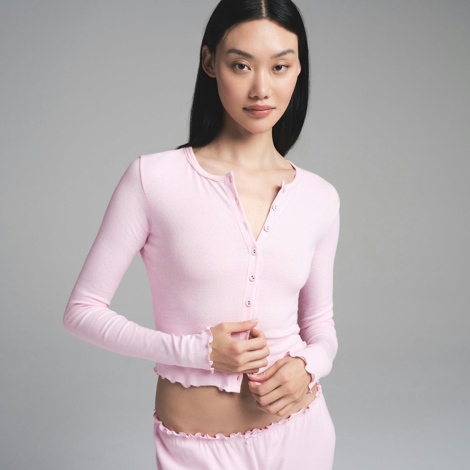 LOGO POINTELLE CARDIGAN | CHERRY BLOSSOM Product Image
