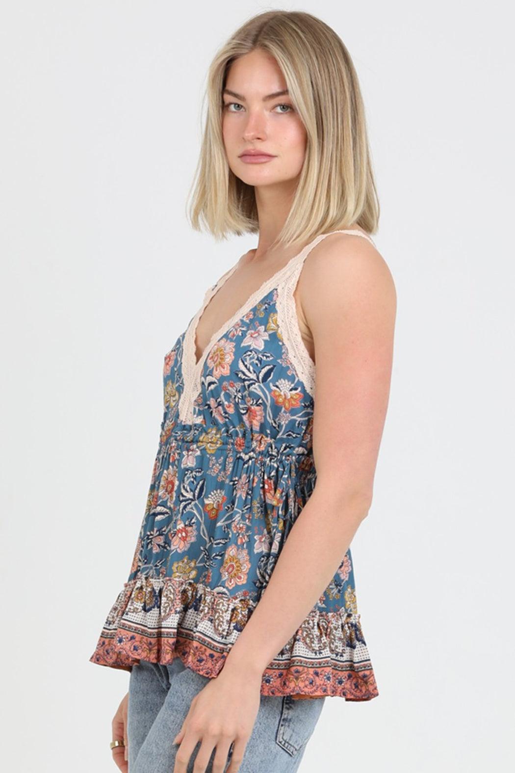 Boho Breeze Lace Tank Product Image