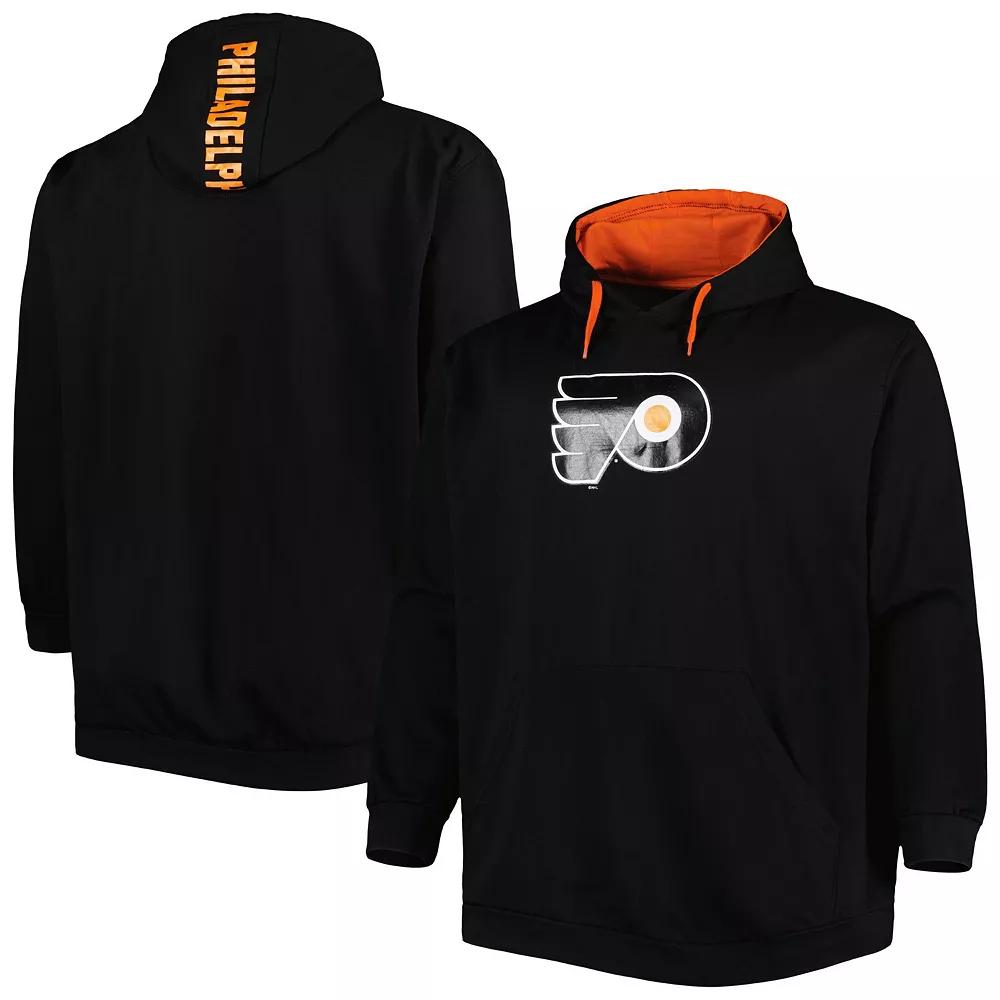 Men's Black Philadelphia Flyers Big & Tall Fleece Pullover Hoodie, Size: 2XB, Fly Black Product Image