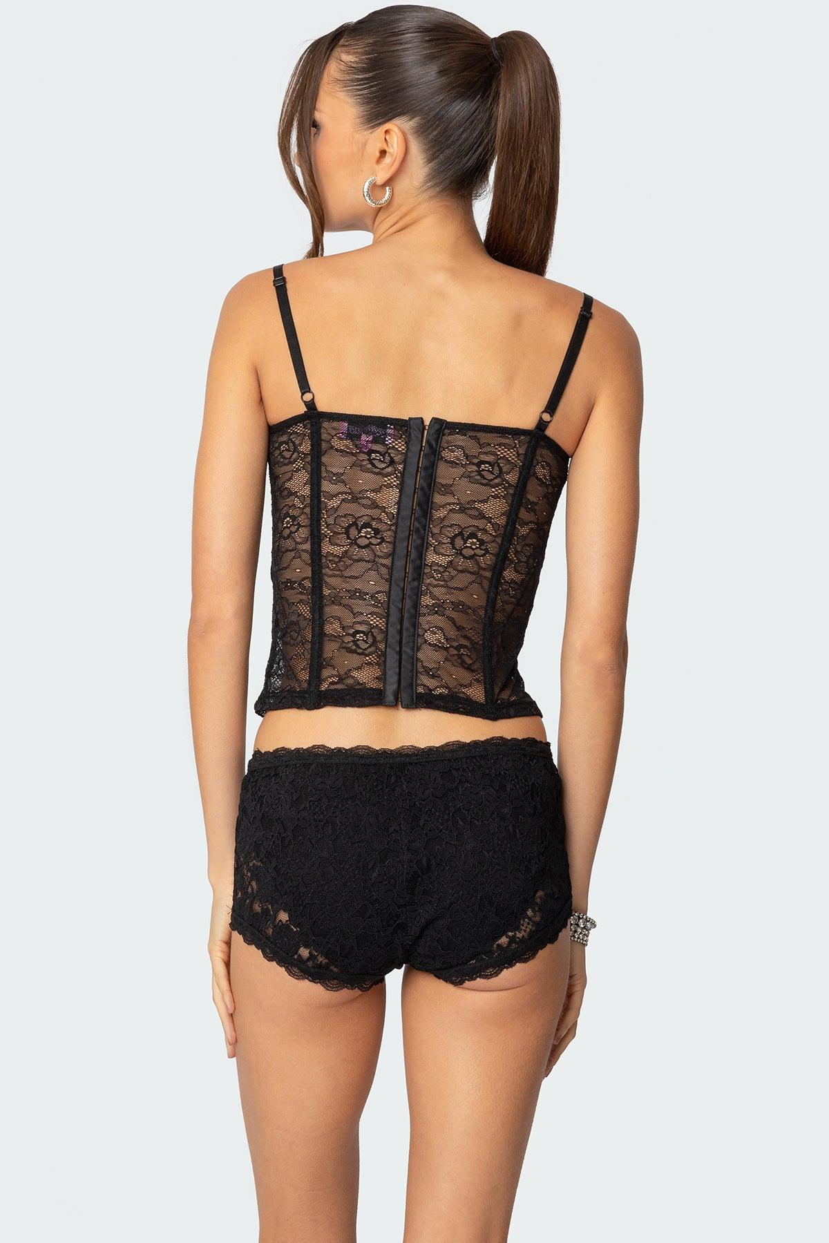 Krissy Sheer Lace Cupped Corset Product Image