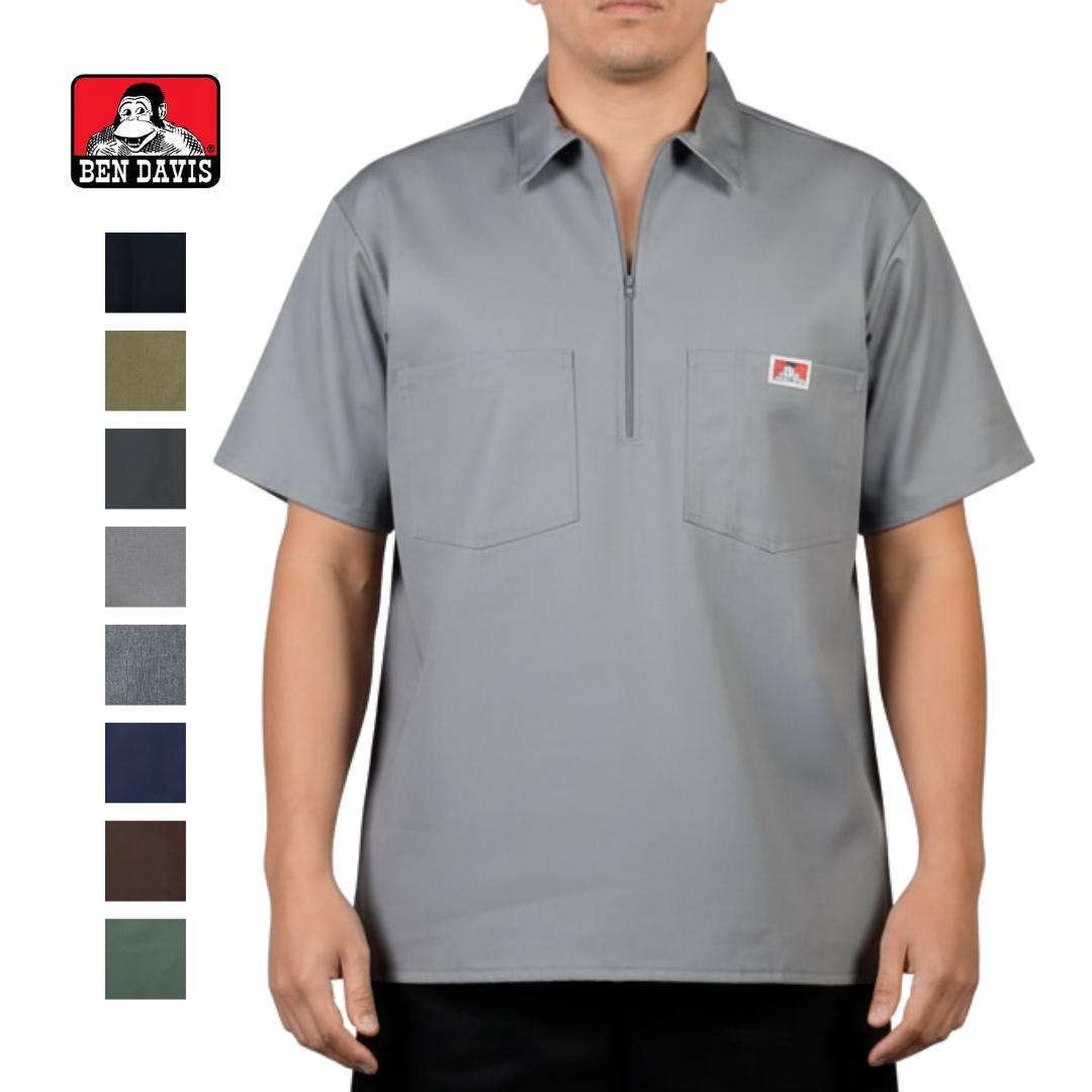 Ben Davis Short Sleeve Solid Half-Zip Shirt Male Product Image