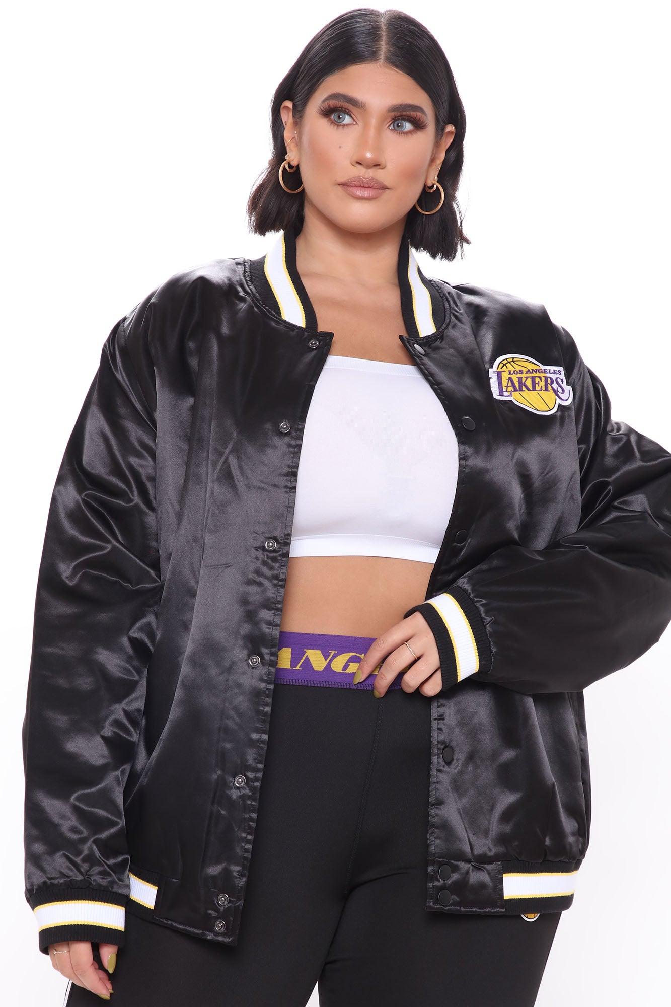 NBA Slam Dunk Lakers Bomber Jacket - Black Female Product Image