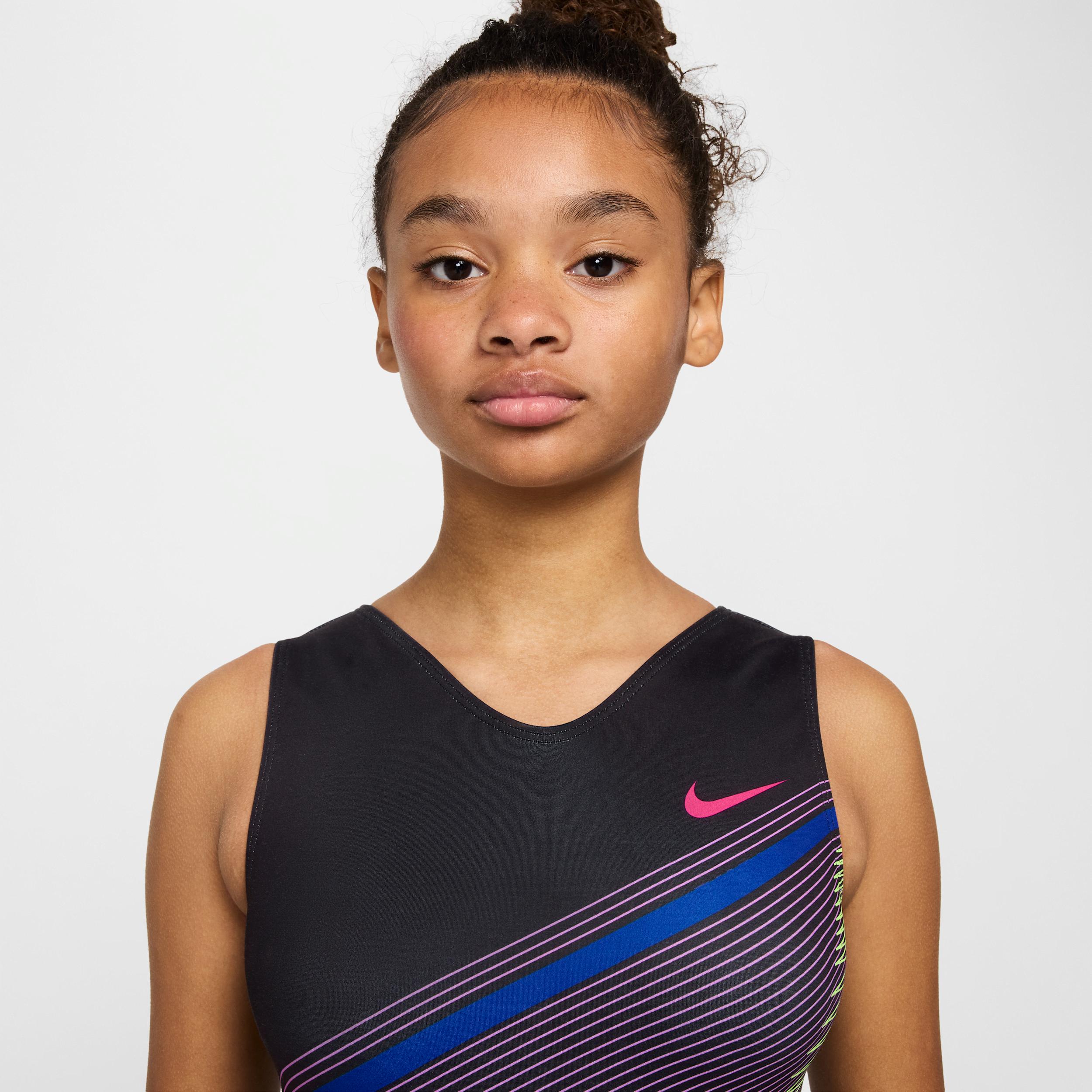 Nike Women's Gymnastics Diagonal Stripe Printed Performance Leotard Product Image