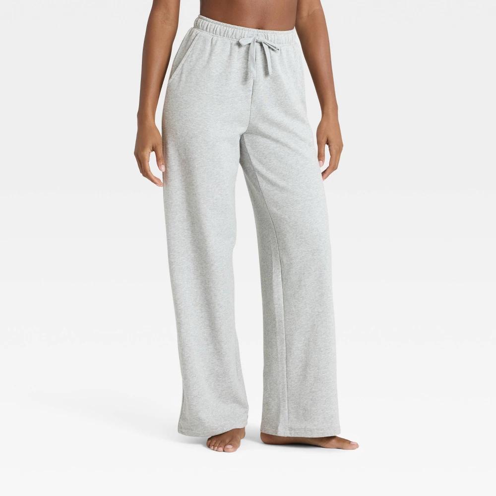 Women's Fleece Wide Leg Sweatpants - Auden™ Black XXL Product Image