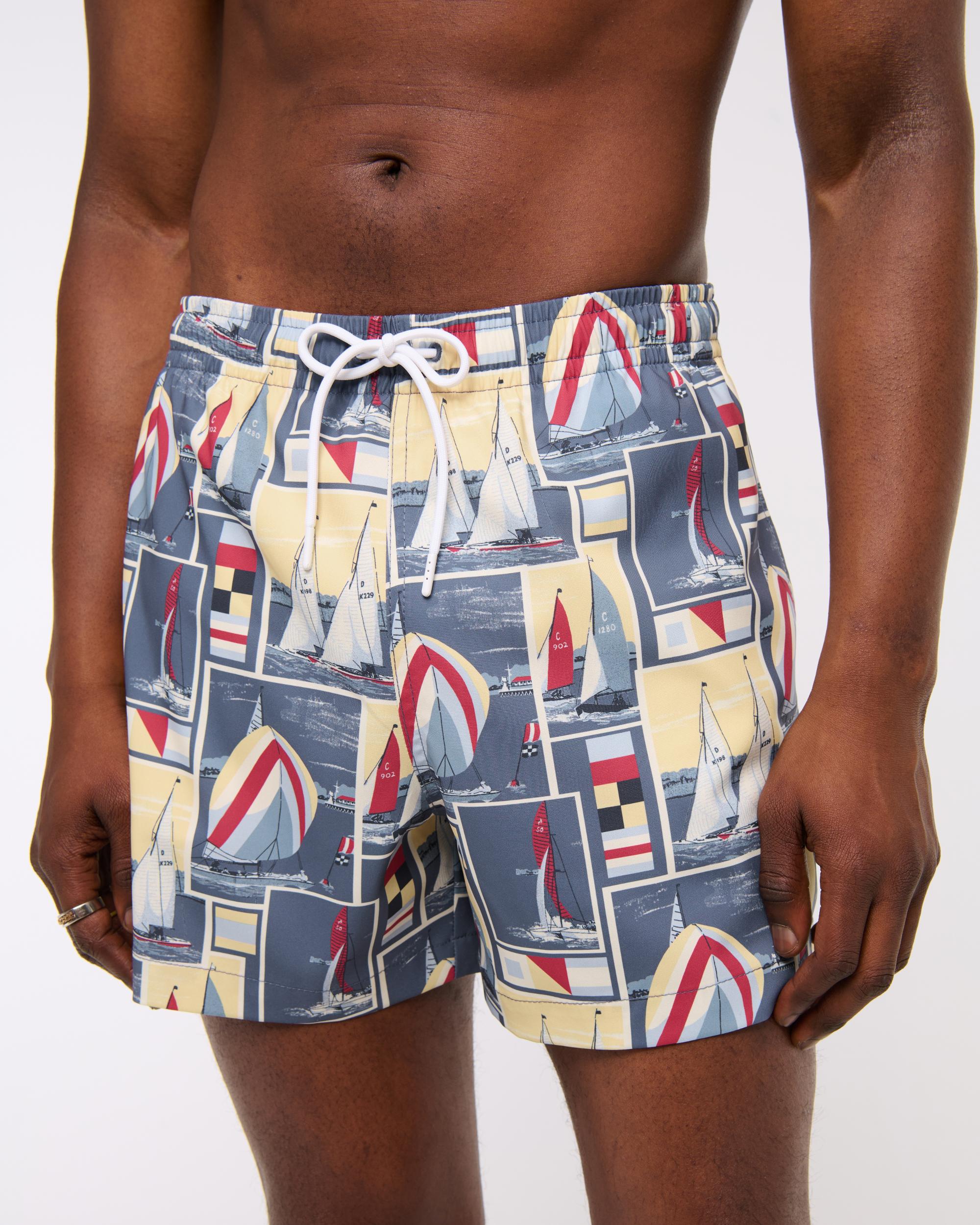 Pull-On Micro-Seersucker Swim Trunk Product Image