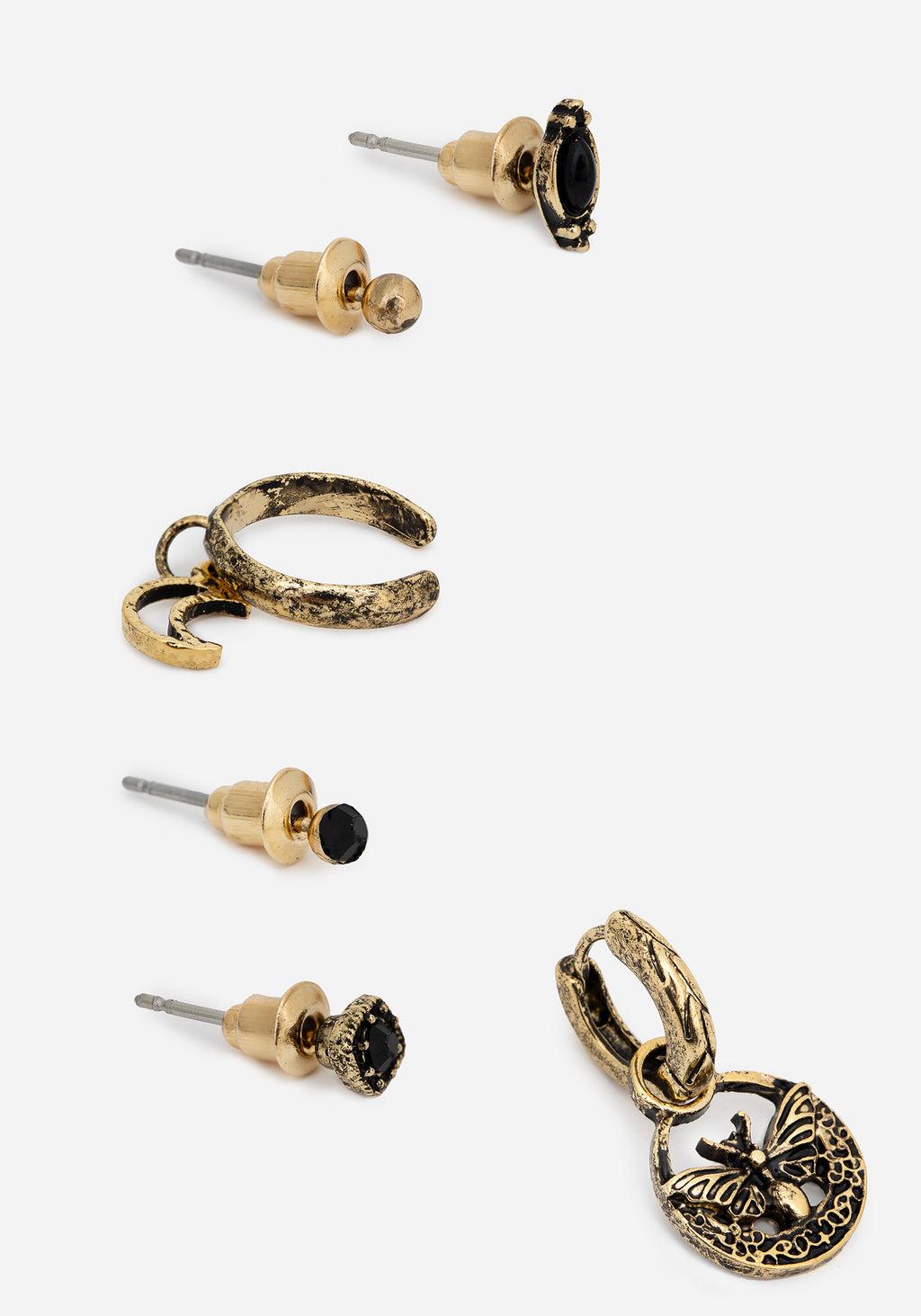 Ciela Moon Moth Earring Set Product Image