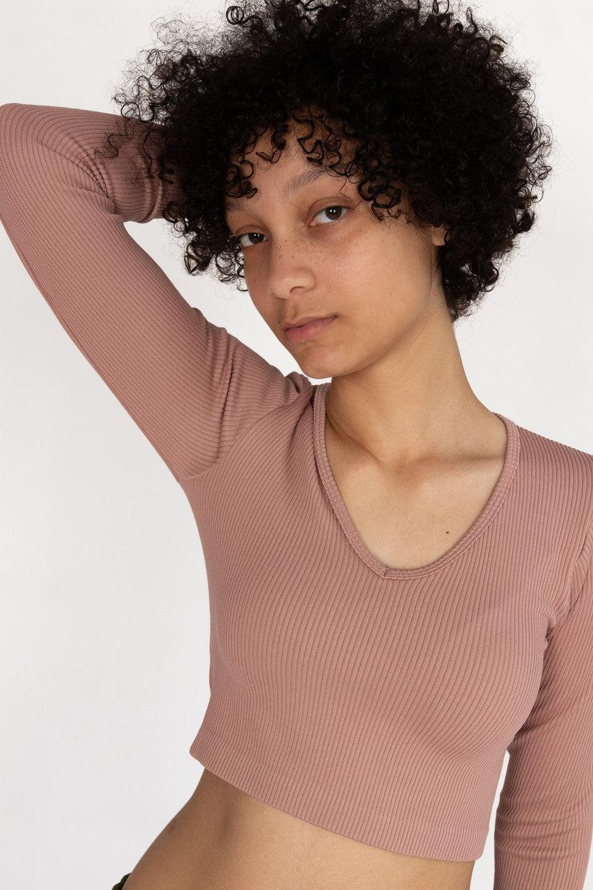 Seamless Long Sleeve V Neck Shirt Product Image