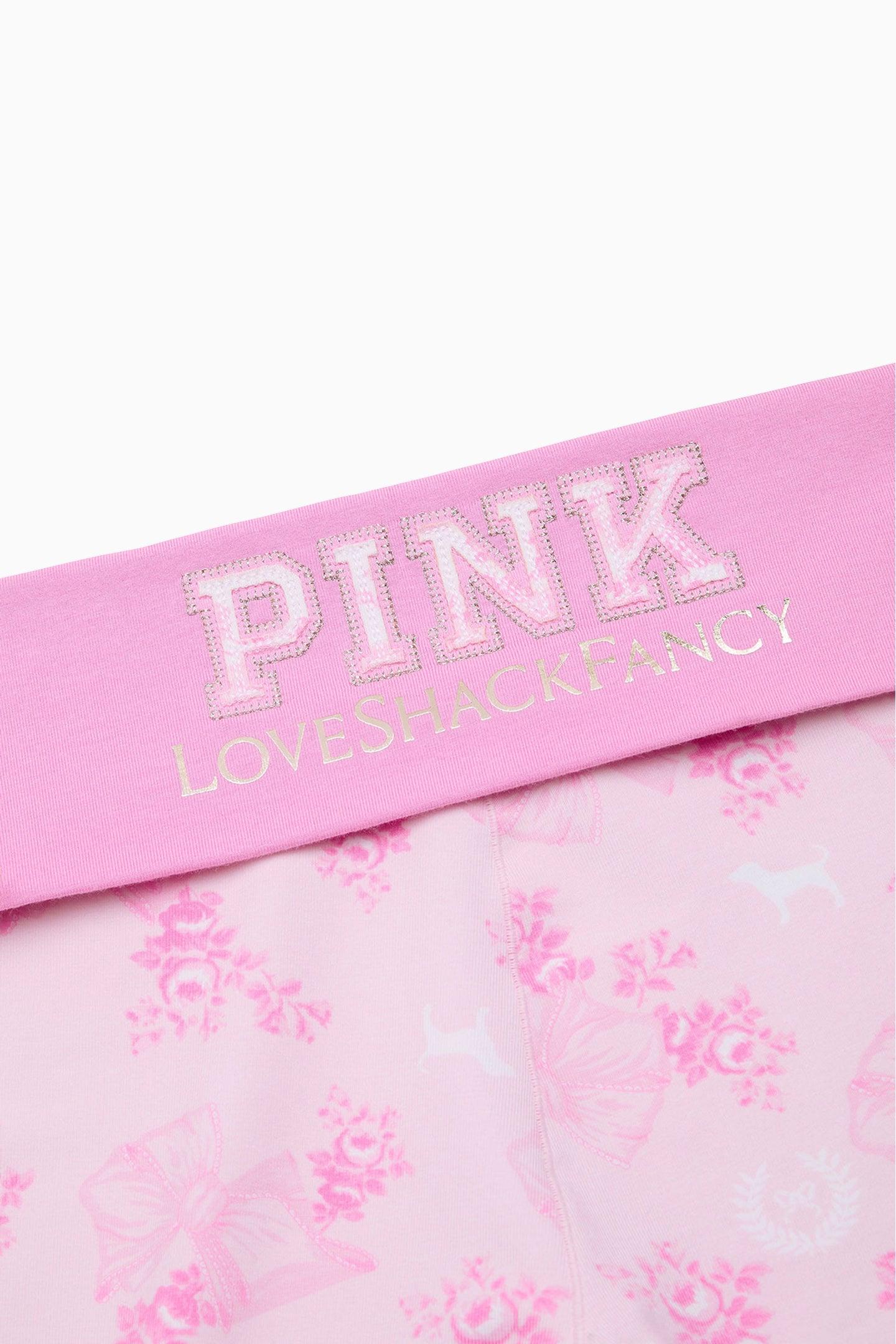 PINK x LoveShackFancy Cotton Foldover Micro Shorts Girls Product Image