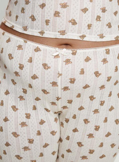 Sleepytea Pointelle Sleep Pant Multi Curve Product Image