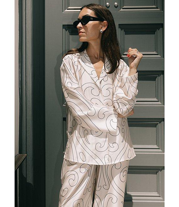 Antonio Melani x Elizabeth Damrich Dali Printed Satin Twill Flat Front Pant Product Image