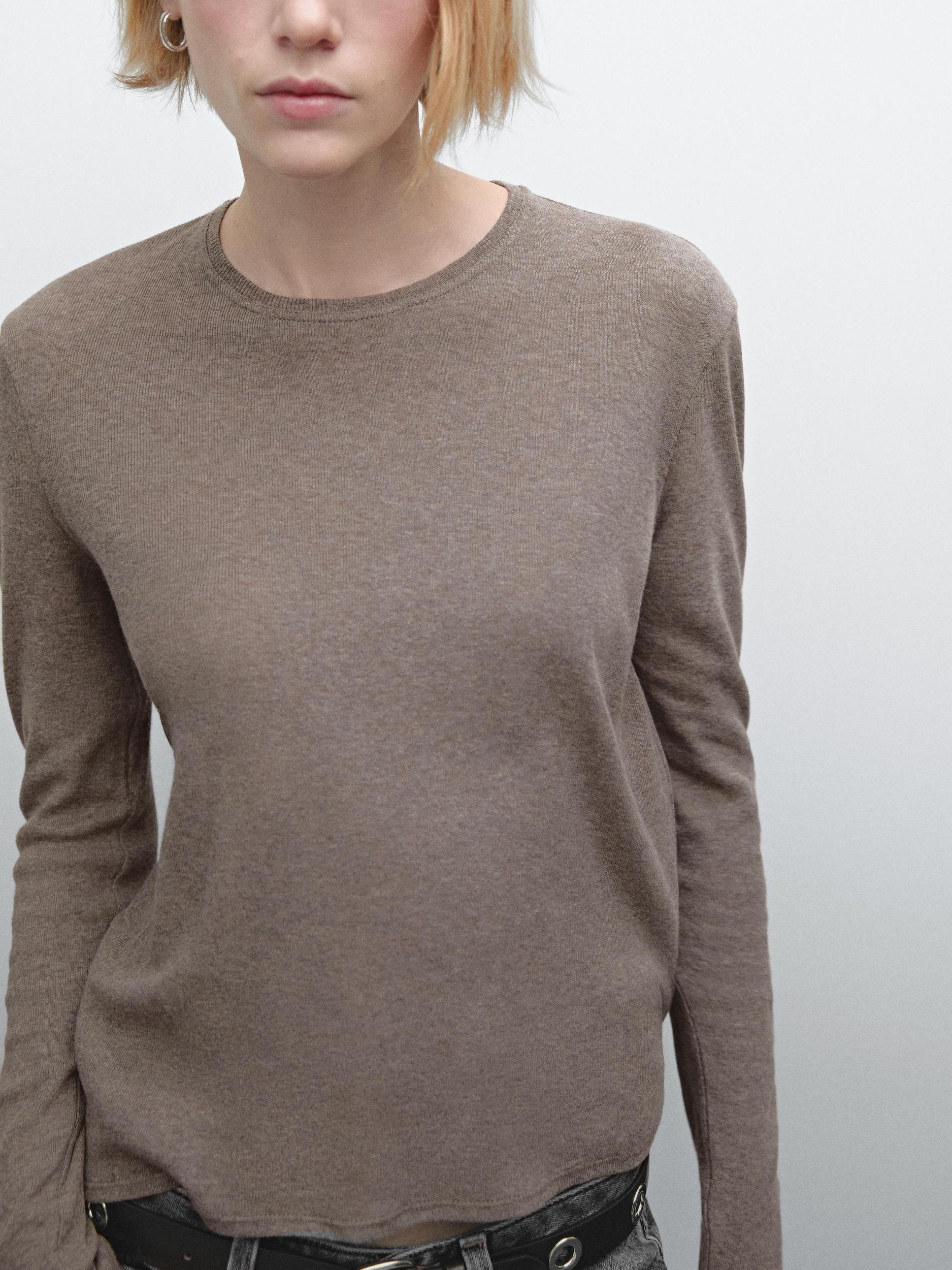 Fine crew neck T-shirt Product Image