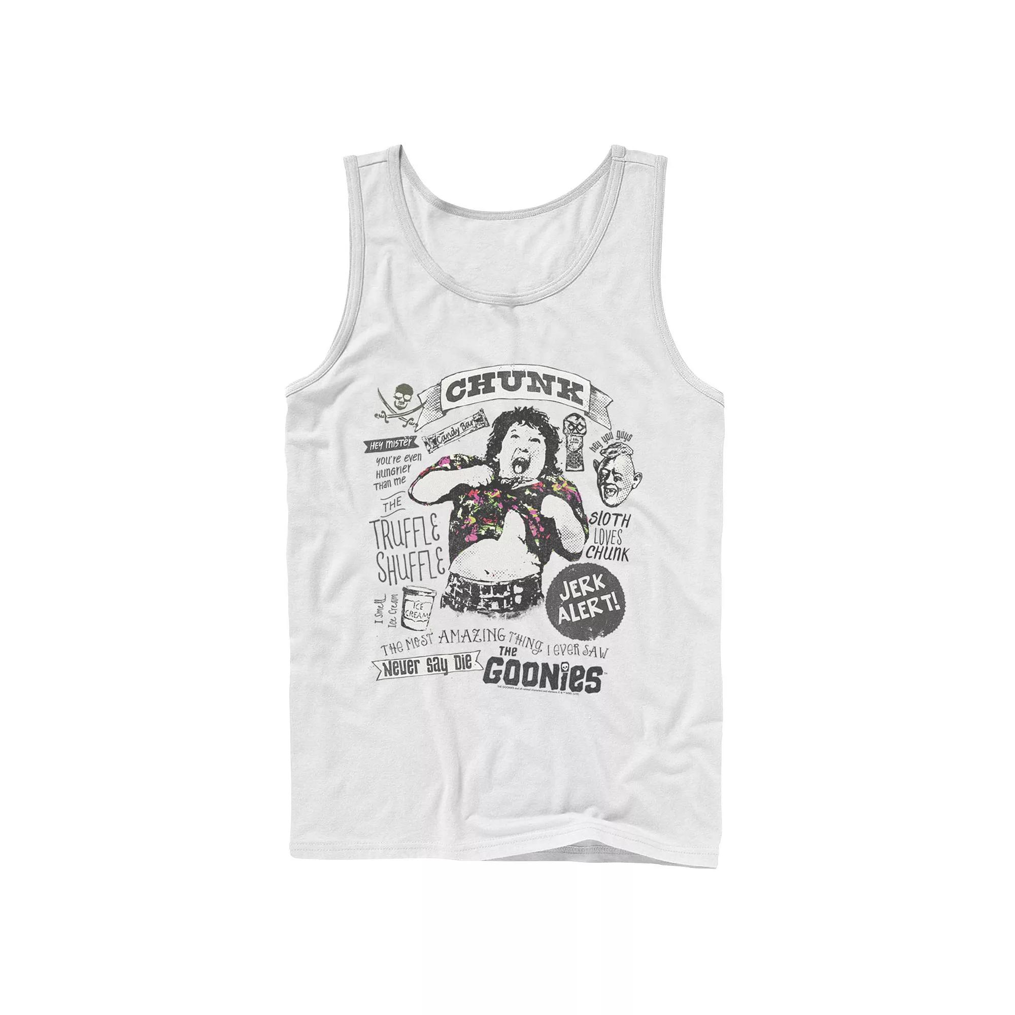 Men's The Goonies Chunk & Sloth Things Text Tank Top,  Product Image