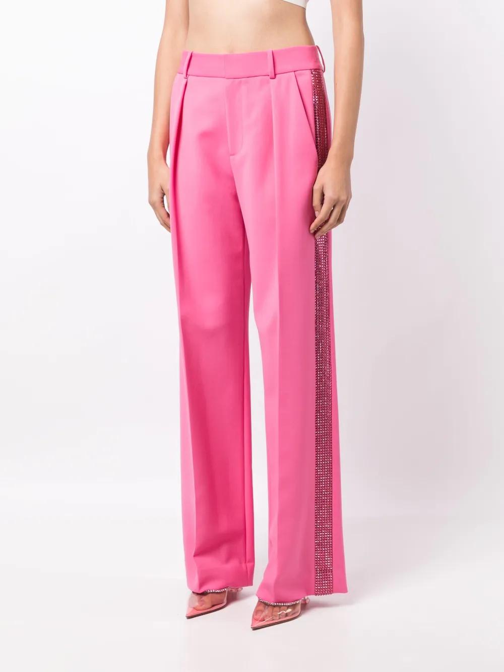 crystal-embellished palazzo trousers Product Image